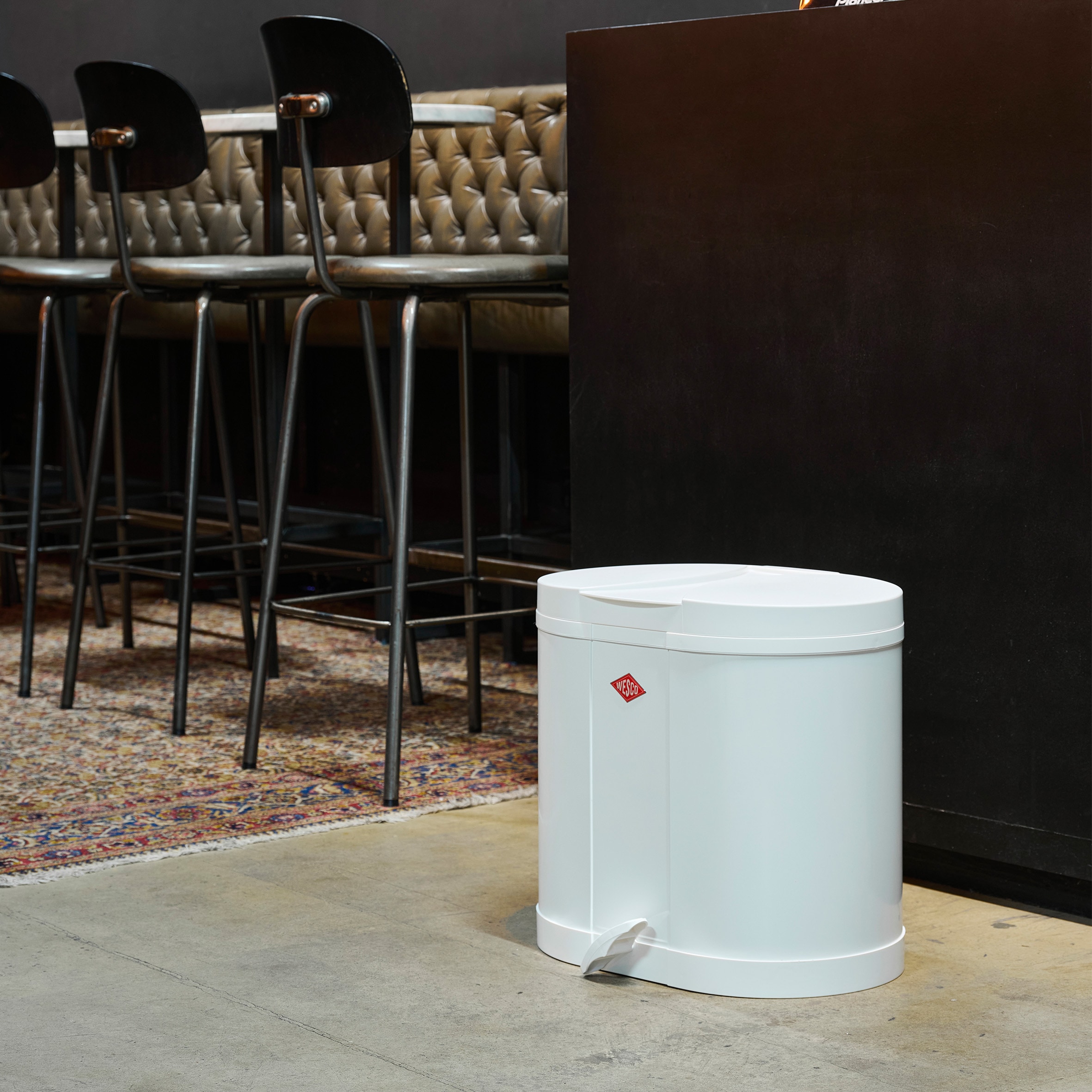 WESCO Mülltrennsystem »Ökosammler 170 (Beta)« 2 Behälter mit Kunststoffeinsatz, Deckel und Fußtritt aus Kunststoff, Bodenring