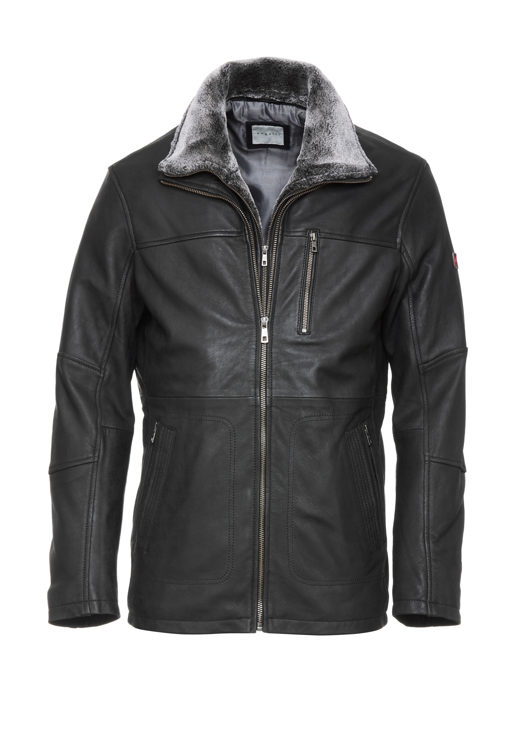 bugatti Lederjacke »BULORIOT« ohne Kapuze aus hochwertigem Leder