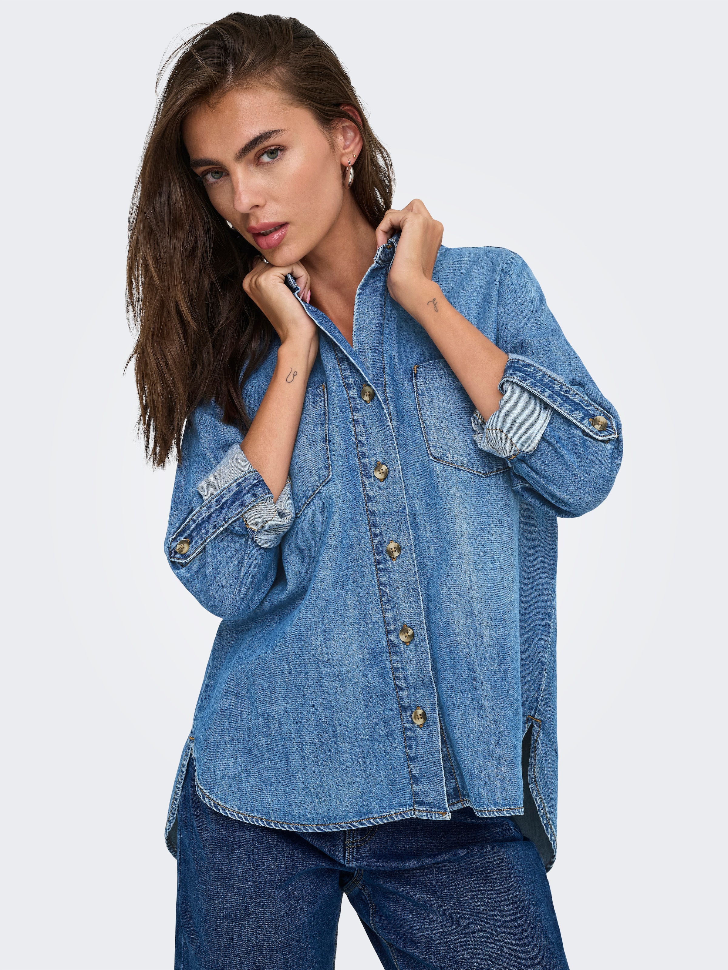 ONLY Jeansbluse »ONLYASMIN SHIRT L/S DNM AKM NOOS«