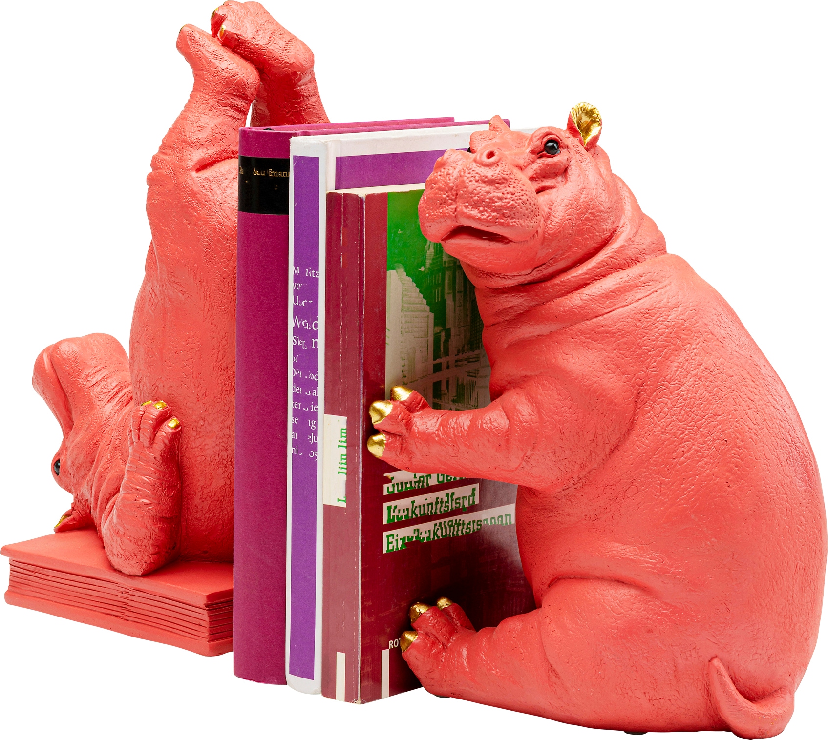Kare Design Buchstütze »Hippo Pink« aus Polyresin