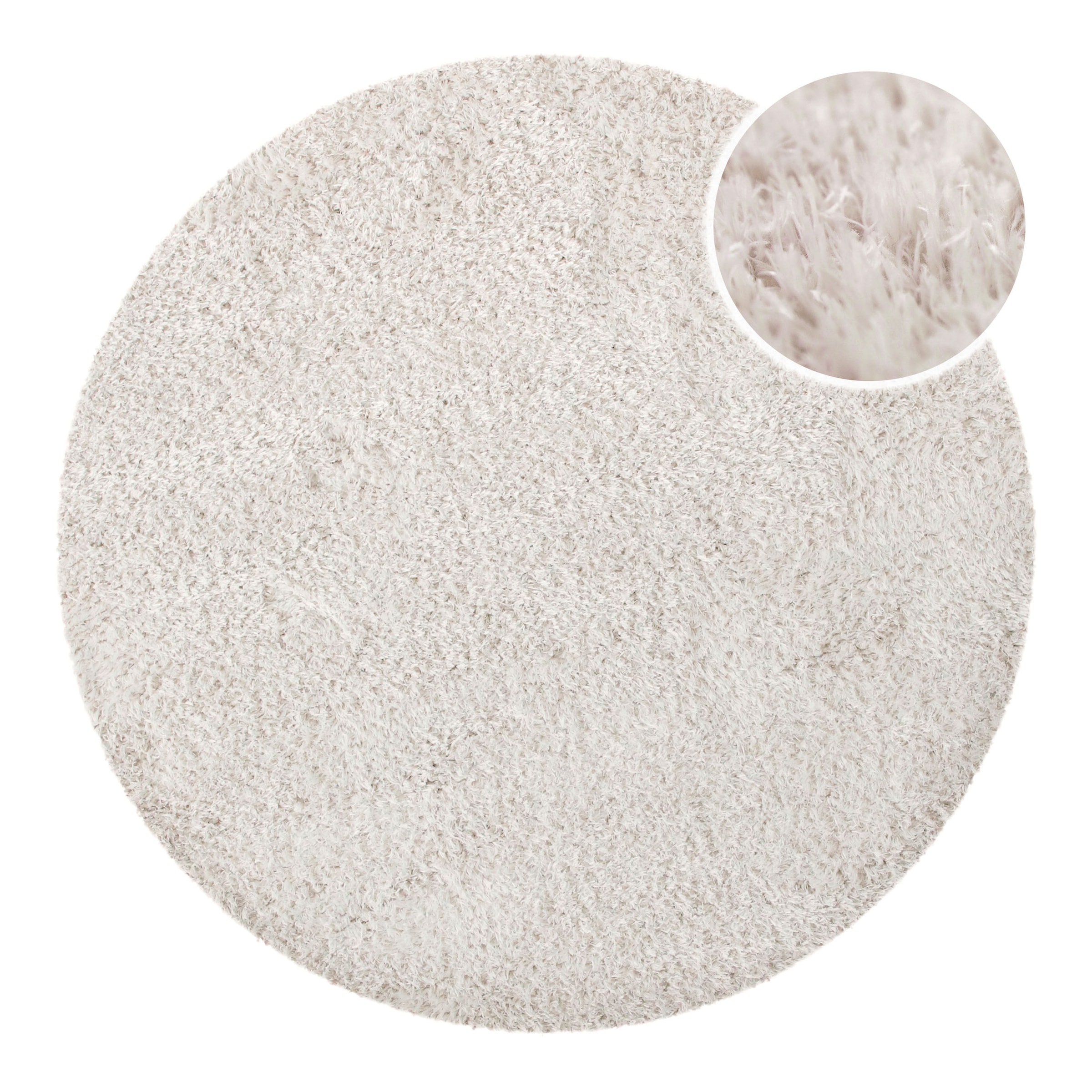 OTTO home Hochflor-Teppich »Josetta« rund 50 mm Höhe Langflor, Shaggy, dichter weicher Hochflor, uni farben, Wohnzimmer