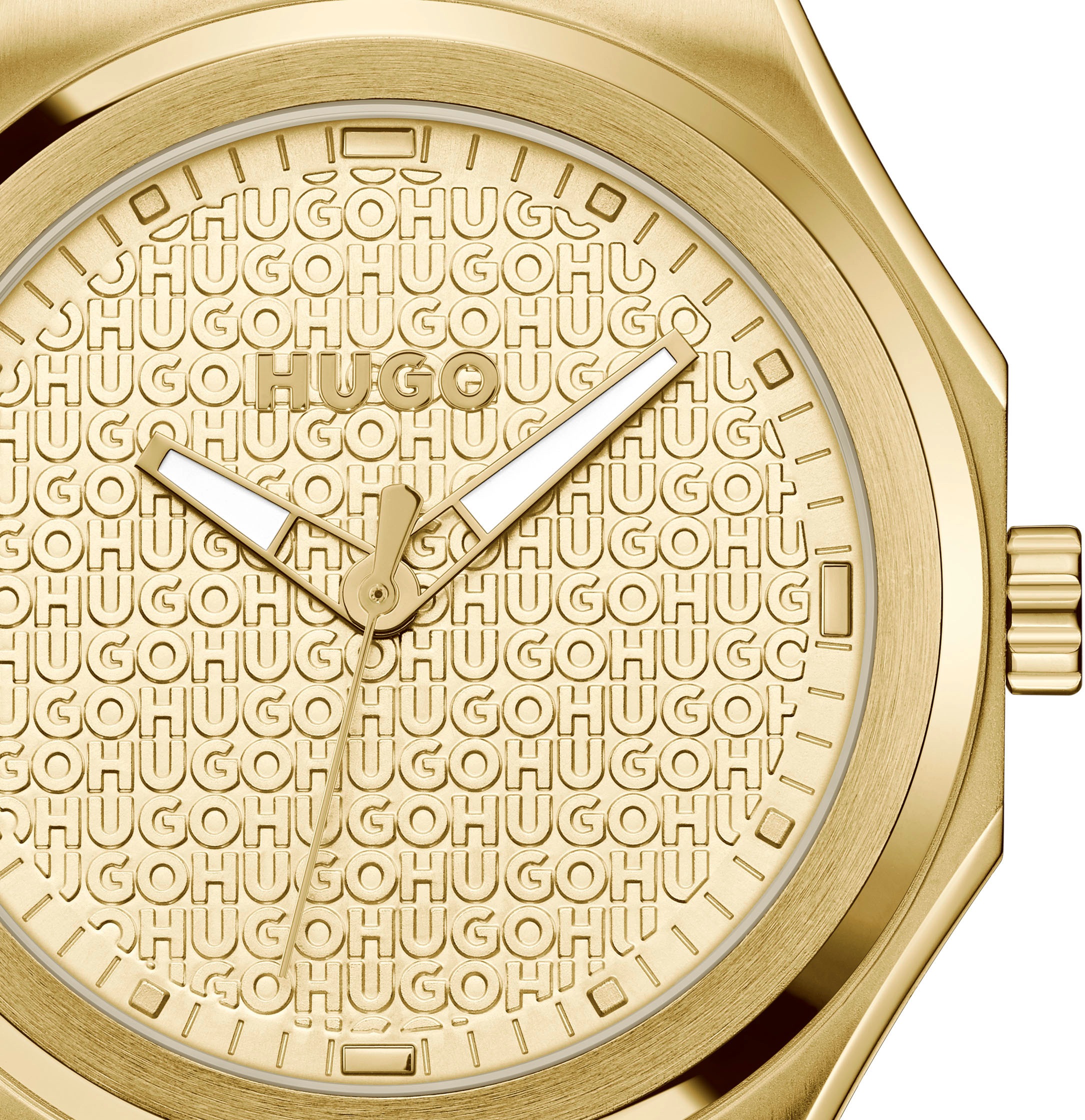 HUGO Quarzuhr »#GRAIL FOR HER«, Armbanduhr, Damenuhr, analog, Edelstahlarmband