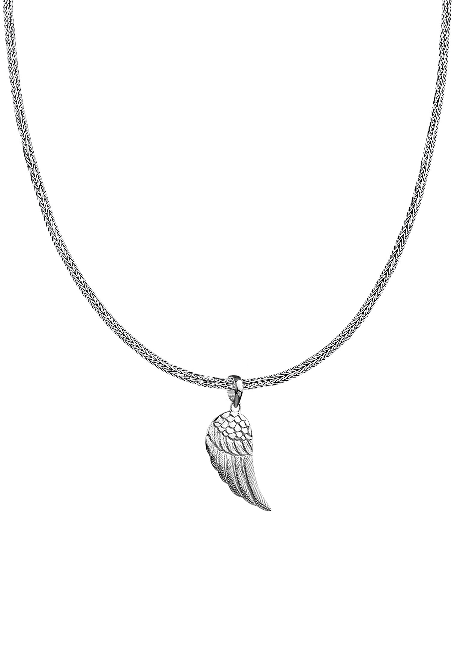 Kuzzoi Kette mit Anhänger »Halskette Mann Schlangenkette Flügel Anhänger 925 Silber«