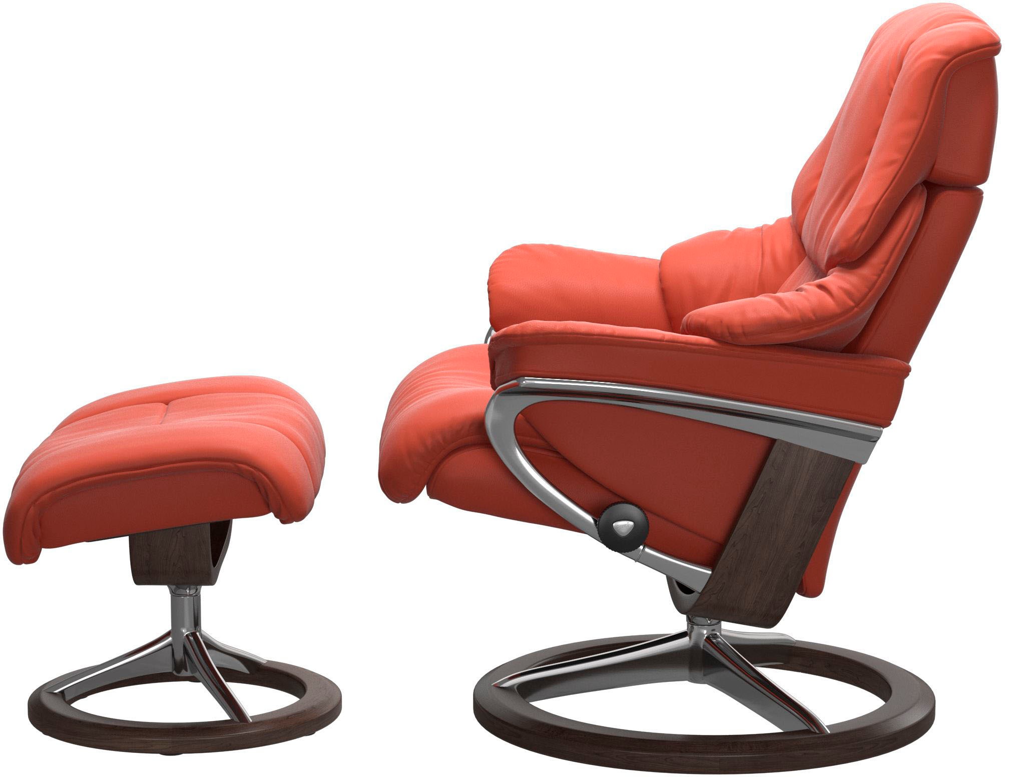 Stressless® Relaxsessel »Reno« Set, Relaxsessel mit Hocker,  mit Hocker, mit Signature Base, Größe S, M & L, Gestell Wenge