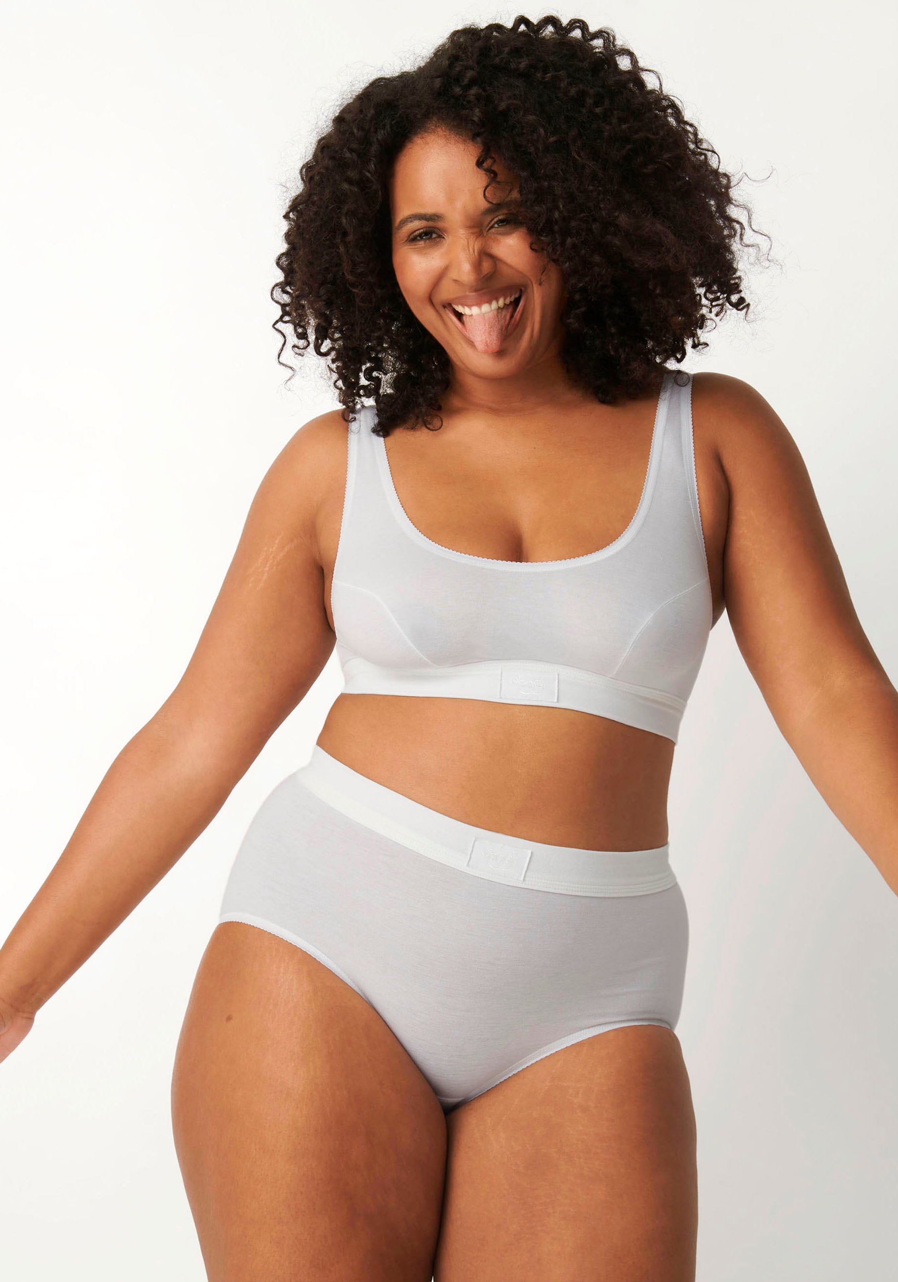 sloggi Maxislip »Double Comfort« 2er Pack,  Baumwollmix, elastisch, weich, sportlicher Look, atmungsaktiv