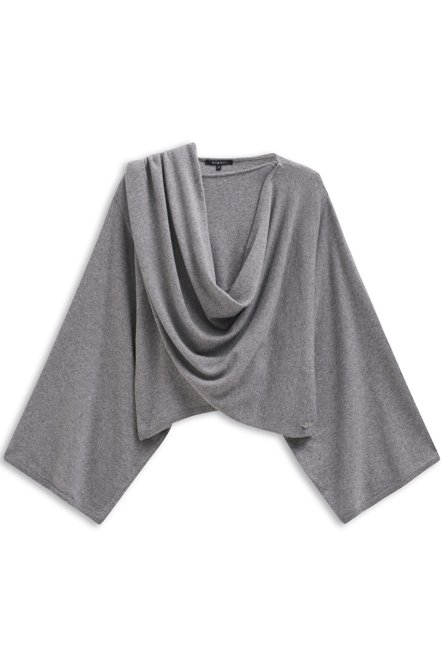 bugatti Strickcape »Rundhals-Ausschnitt« aus Woll-Kaschmir-Mix