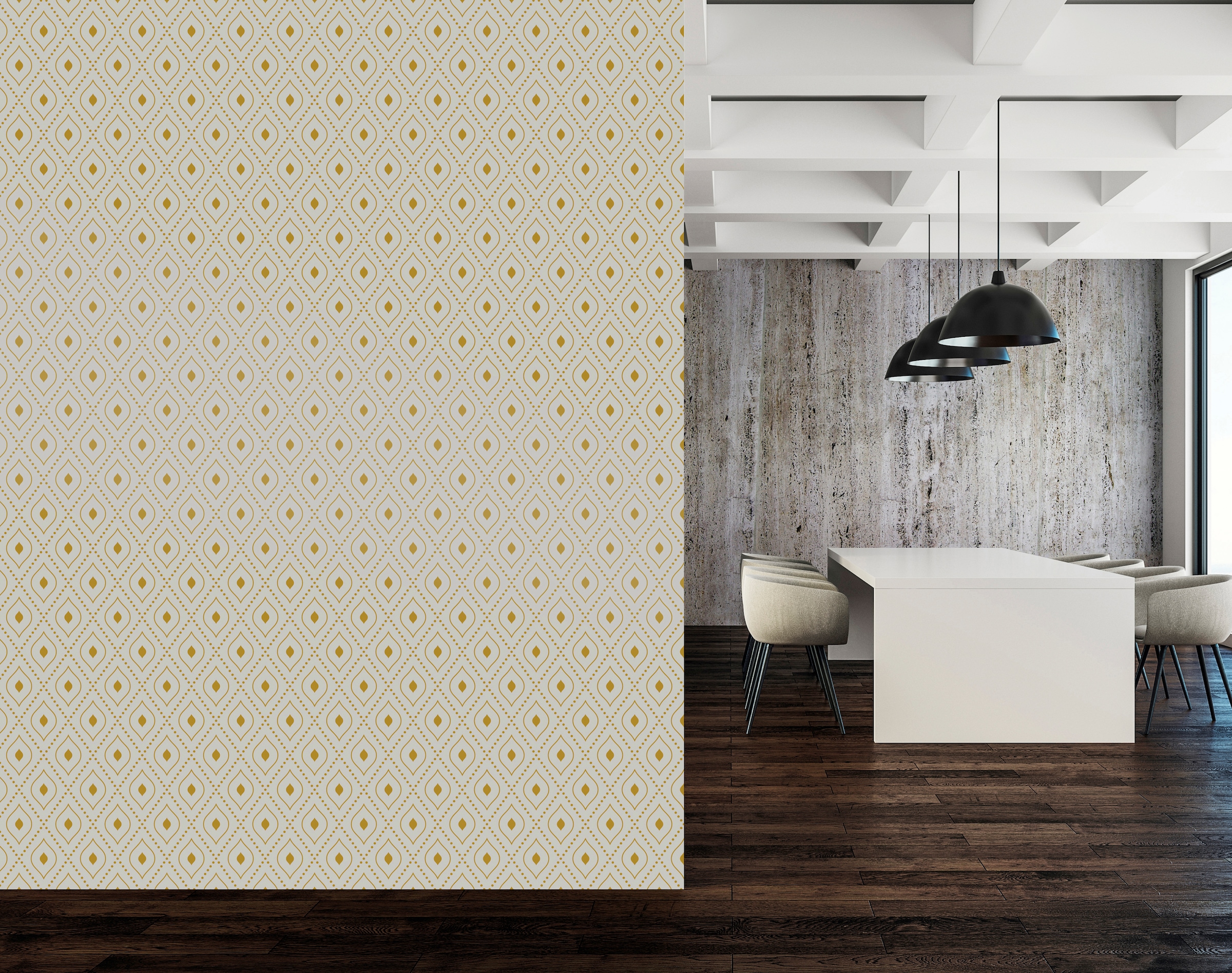 queence Vinyltapete »Alison«, Farbverlauf-bedruckt-abstrakt, 90x250cm, selbstklebend, kinderleichte Anbringung, Sticker