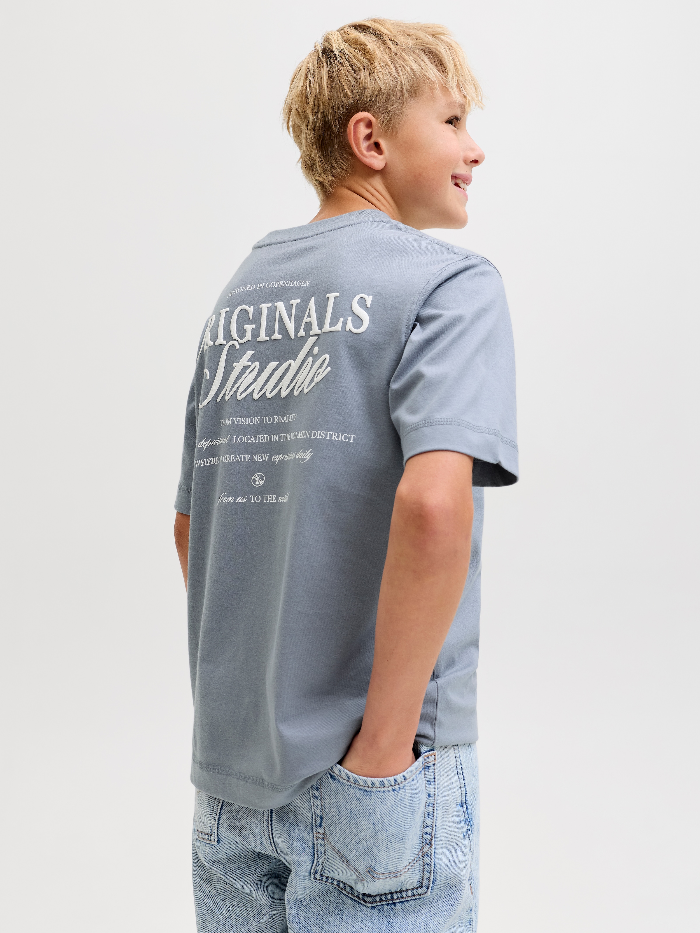 Jack & Jones Junior T-Shirt »JORNORREBRO TYPO TEE SS CREW NECK SN JNR«