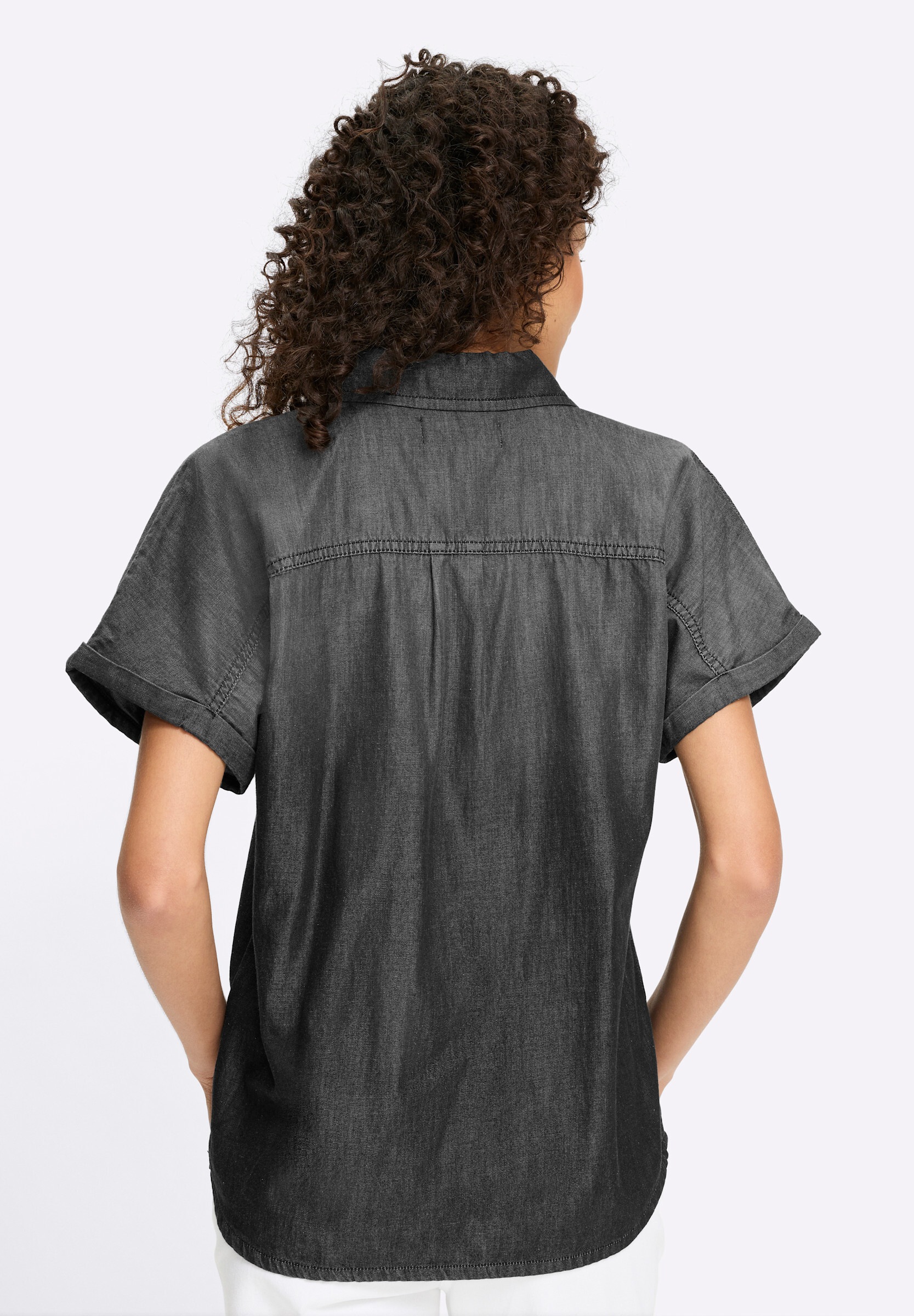 heine Schlupfbluse »Jeansbluse Jeansbluse mit Rückenfalte«