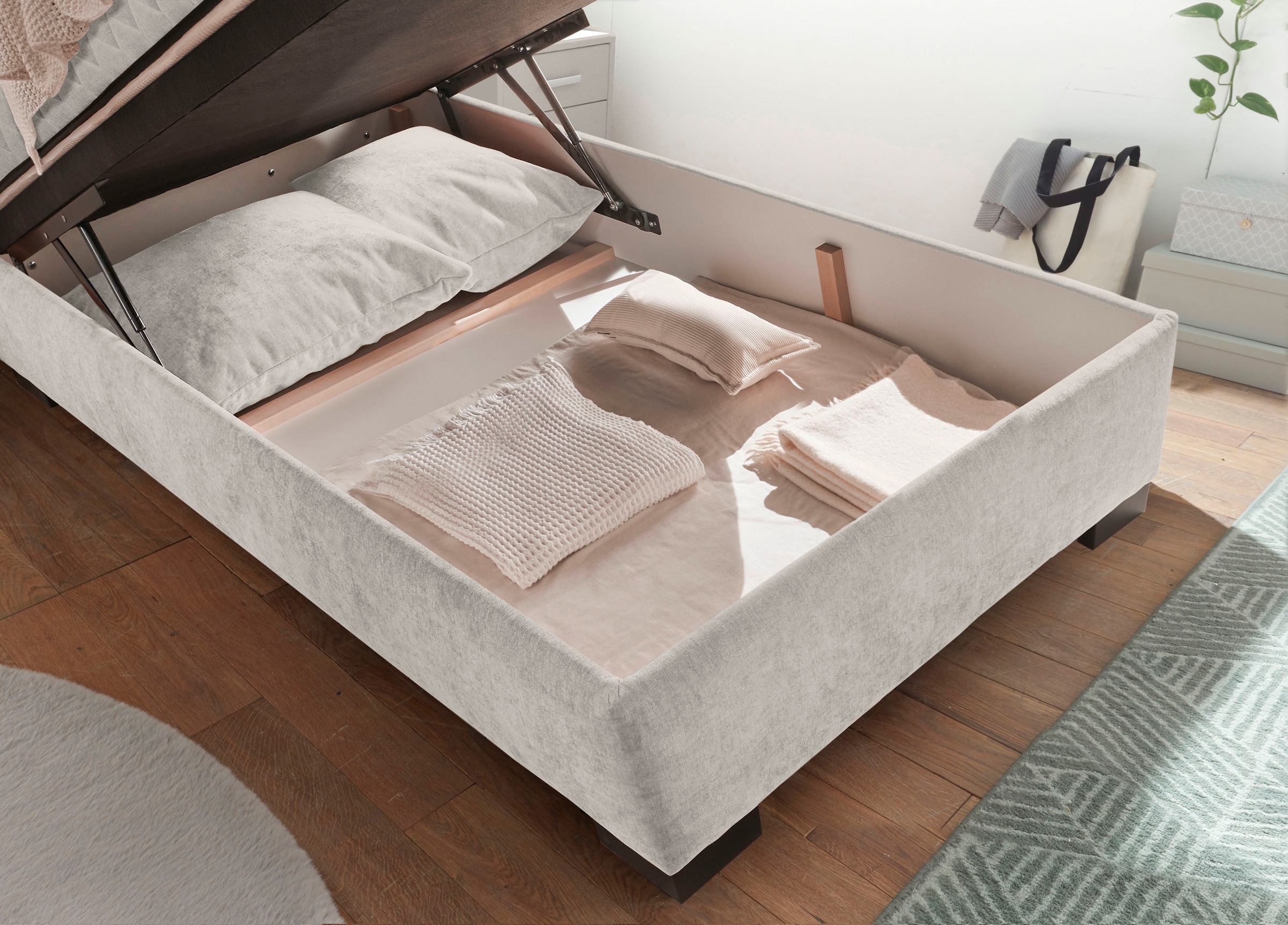 ED EXCITING DESIGN Boxbett »Nagol«, mit Bettkasten, mit Wendematratze, erhältlich in verschiedenen Breiten