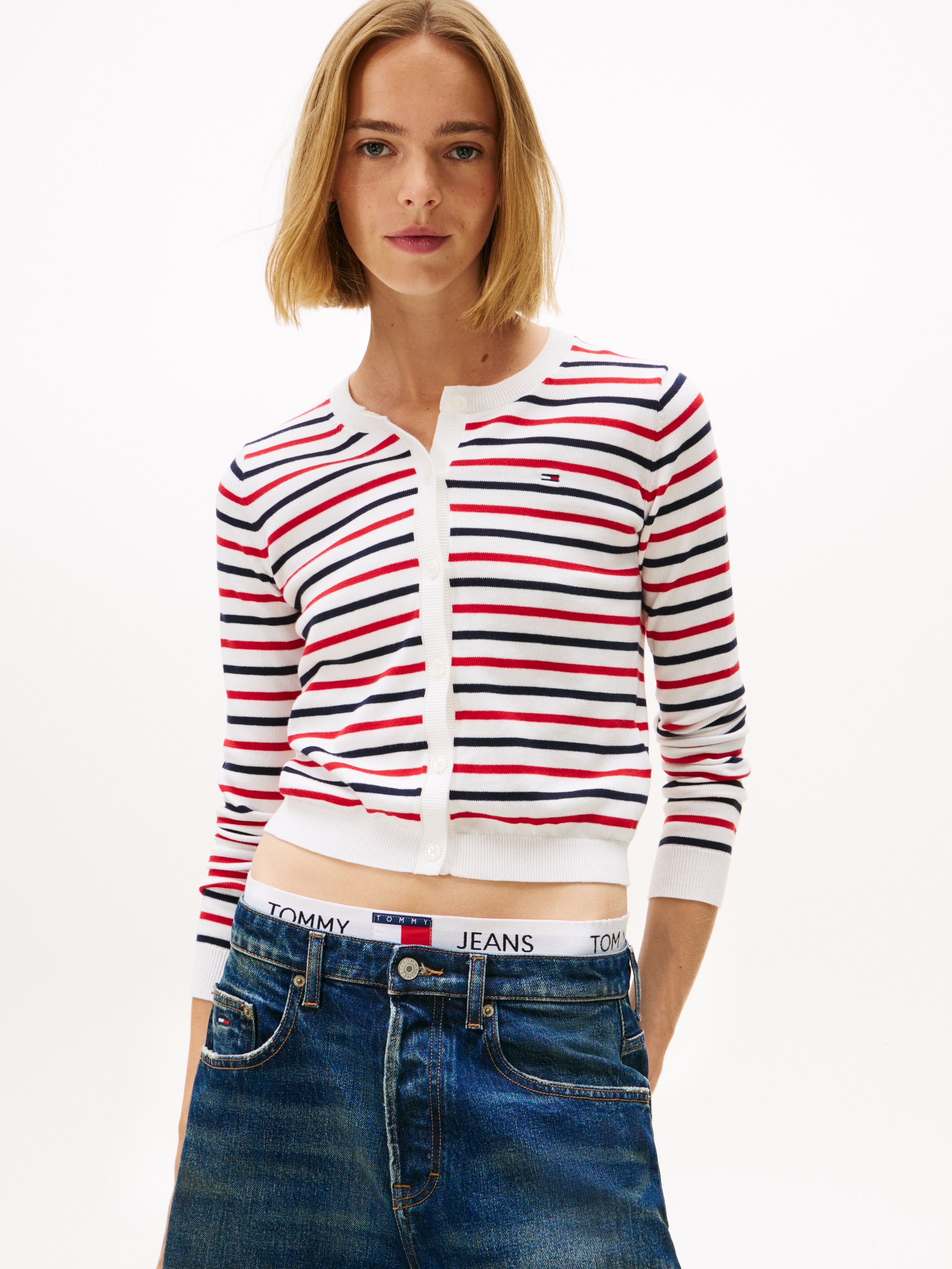 Tommy Jeans Strickjacke »TJW ESSENTIAL CREW NECK CARDIGAN«