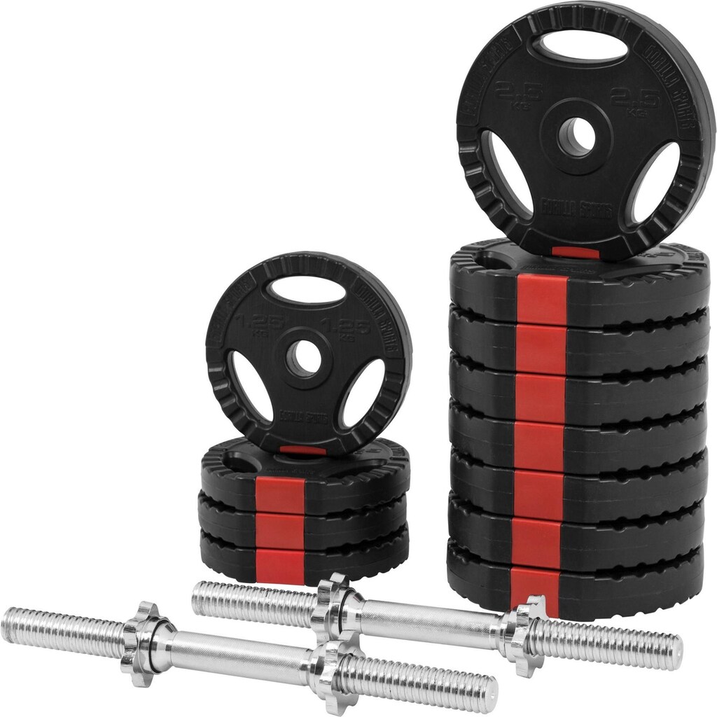 GORILLA SPORTS Hantel-Set »Kurzhantelset Kunststoff Gripper 30 kg«