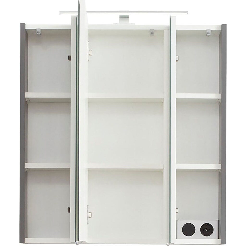 Saphir Spiegelschrank »Quickset 357 Badschrank, 3 Spiegeltüren, 6 Einlegeböden, 65 cm breit«