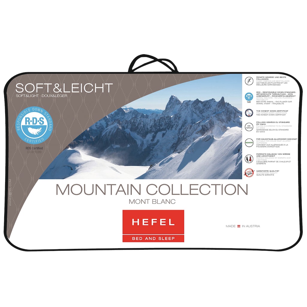 Hefel 3-Kammer-Kopfkissen »Mont Blanc, Stützkomfort mittel«, (1 St.)