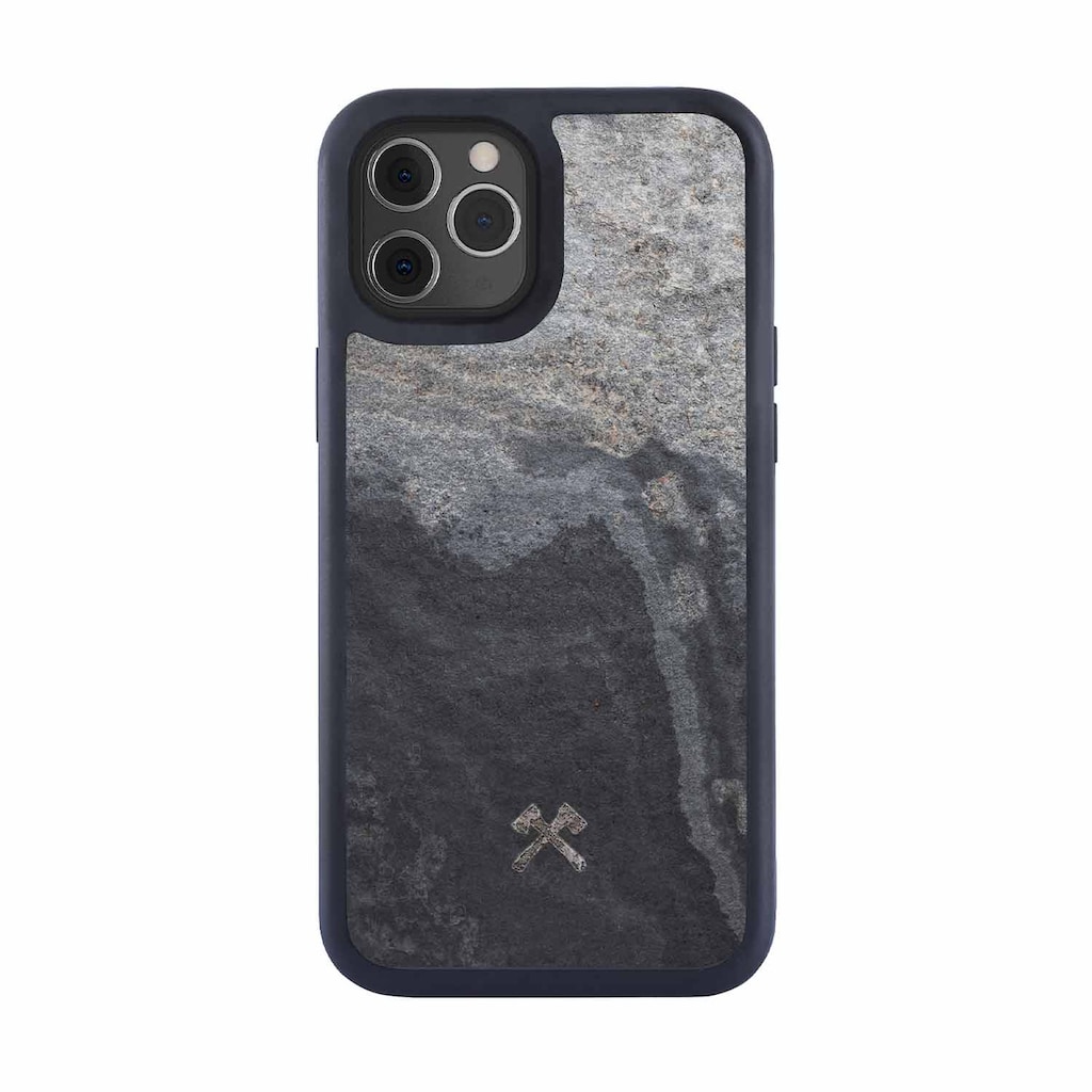 Woodcessories Smartphone-Hülle »Bumper Case Stone«, iPhone 12-iPhone 12 Pro, 15,5 cm (6,1 Zoll)