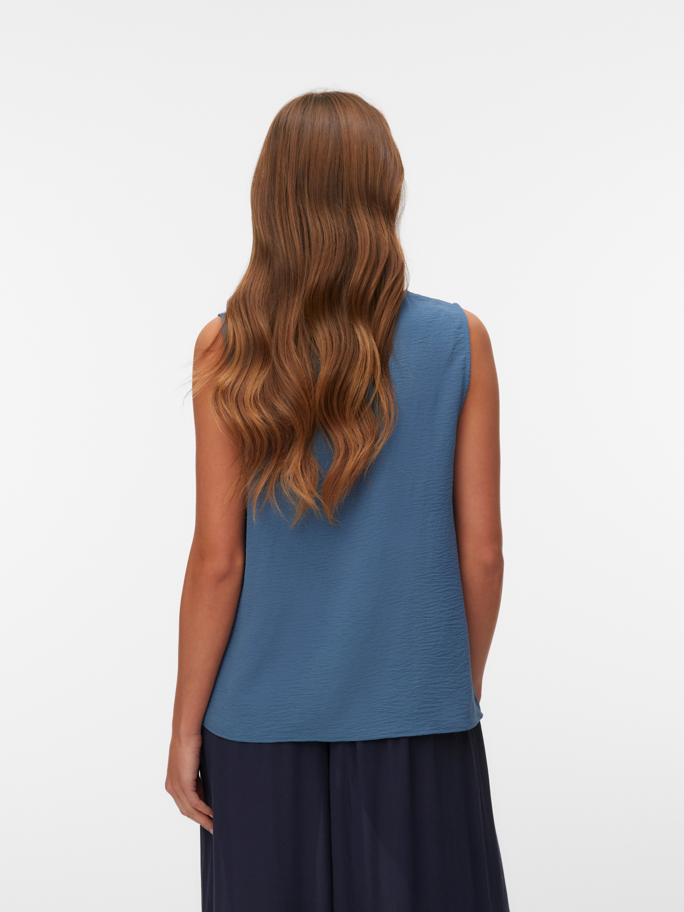 Vero Moda Shirttop »VMALVA S/L V-NECK TOP WVN NOOS« Kunstfaser, regular fit