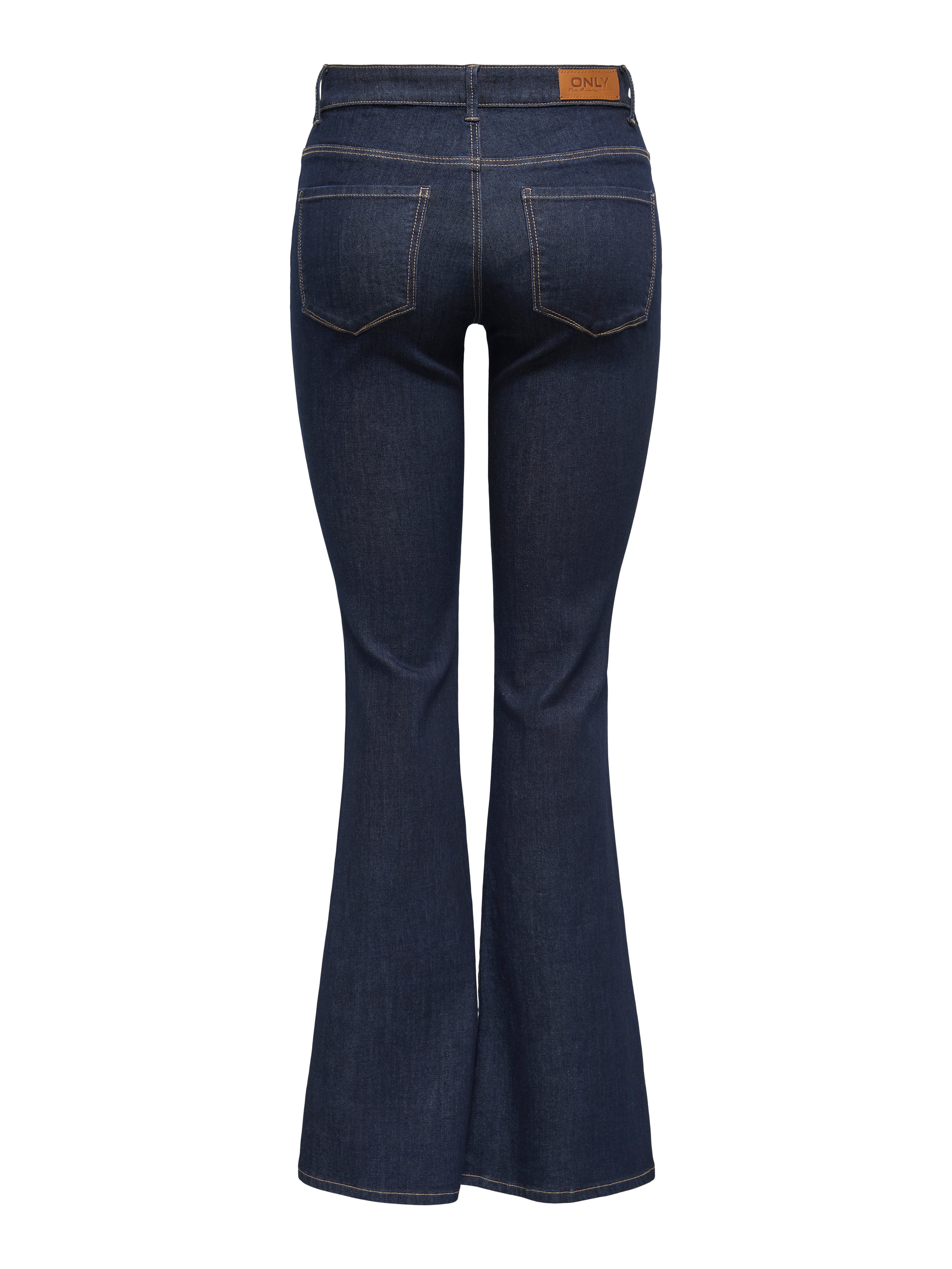 ONLY Bootcut-Jeans »ONLLUSH MW RETRO FLARED DNM« Materialmix, bootcut fit, Regular Waist, 
Retro-Fit