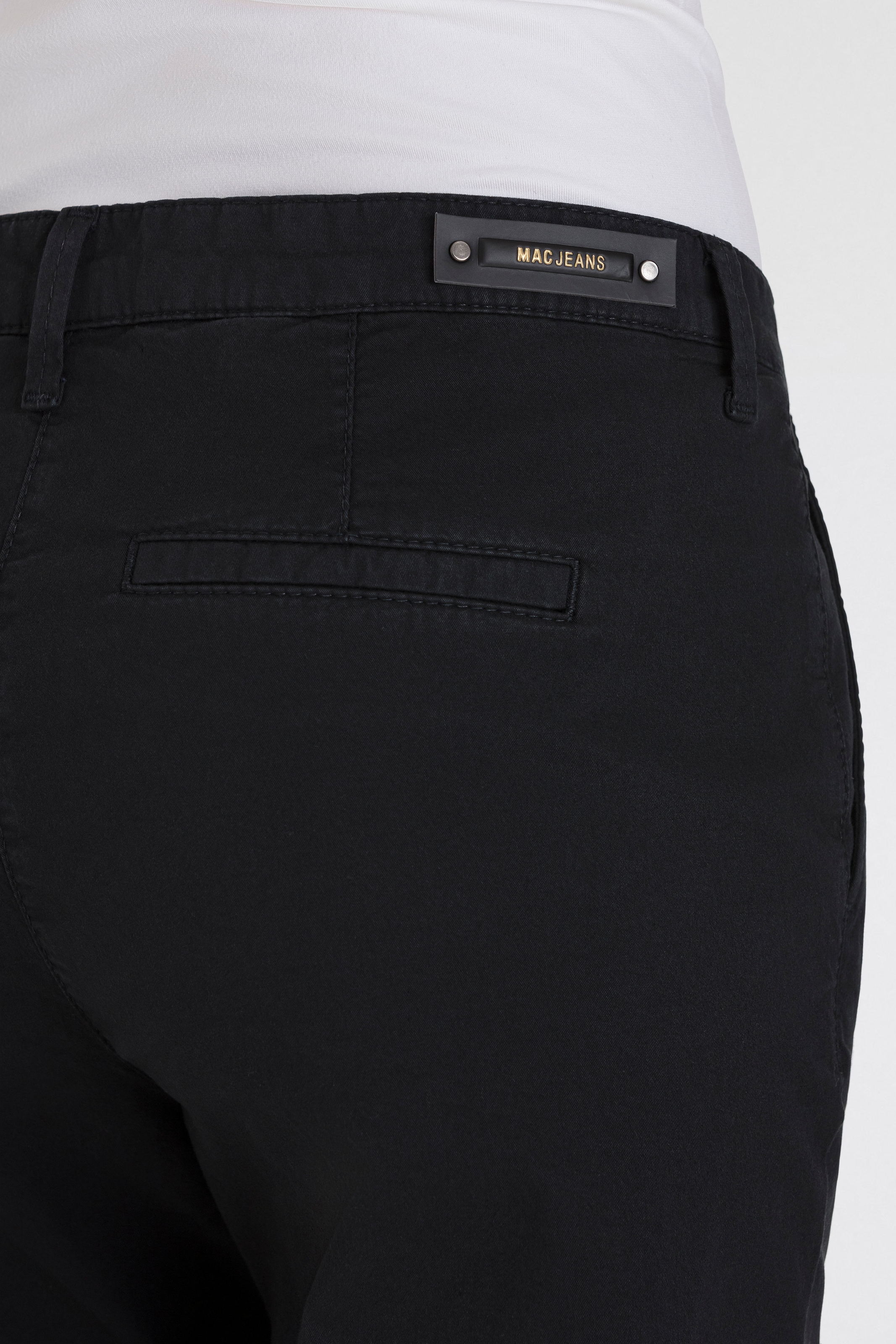 MAC Chinohose »CHINO turn up«, mit dezentem Glanz, elegant und sportiv zugleich