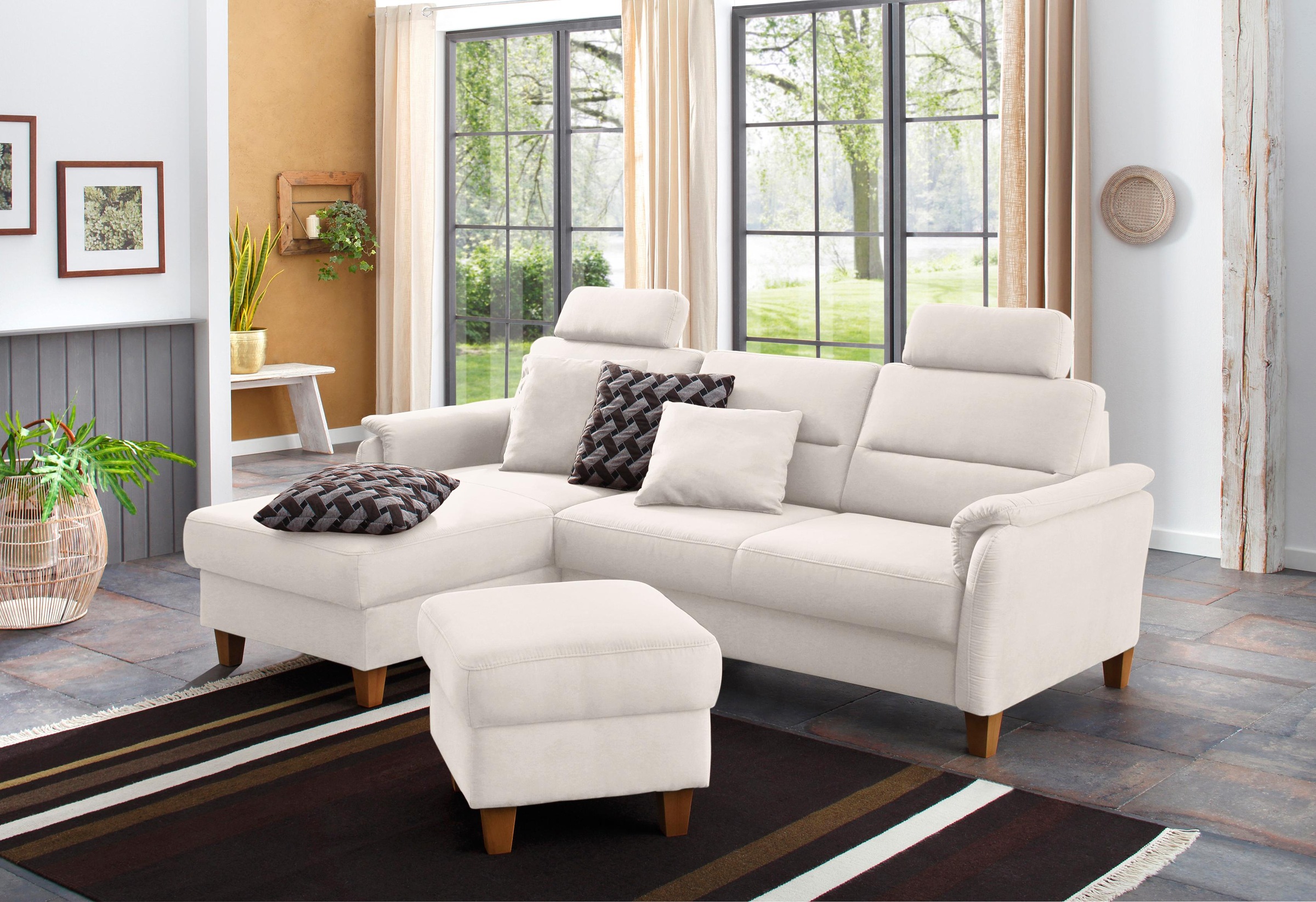 Home affaire Ecksofa »Palmera L-Form«, Federkern, wahlweise mit Bettfunktion und mit/ohne Bettkasten
