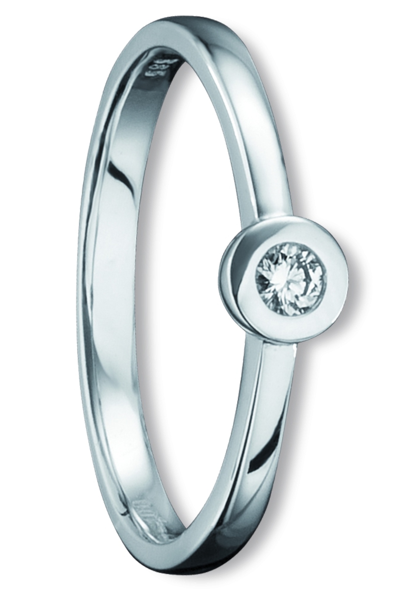 ONE ELEMENT Diamantring »0.05 ct Diamant Brillant Ring aus 585 Weißgold«