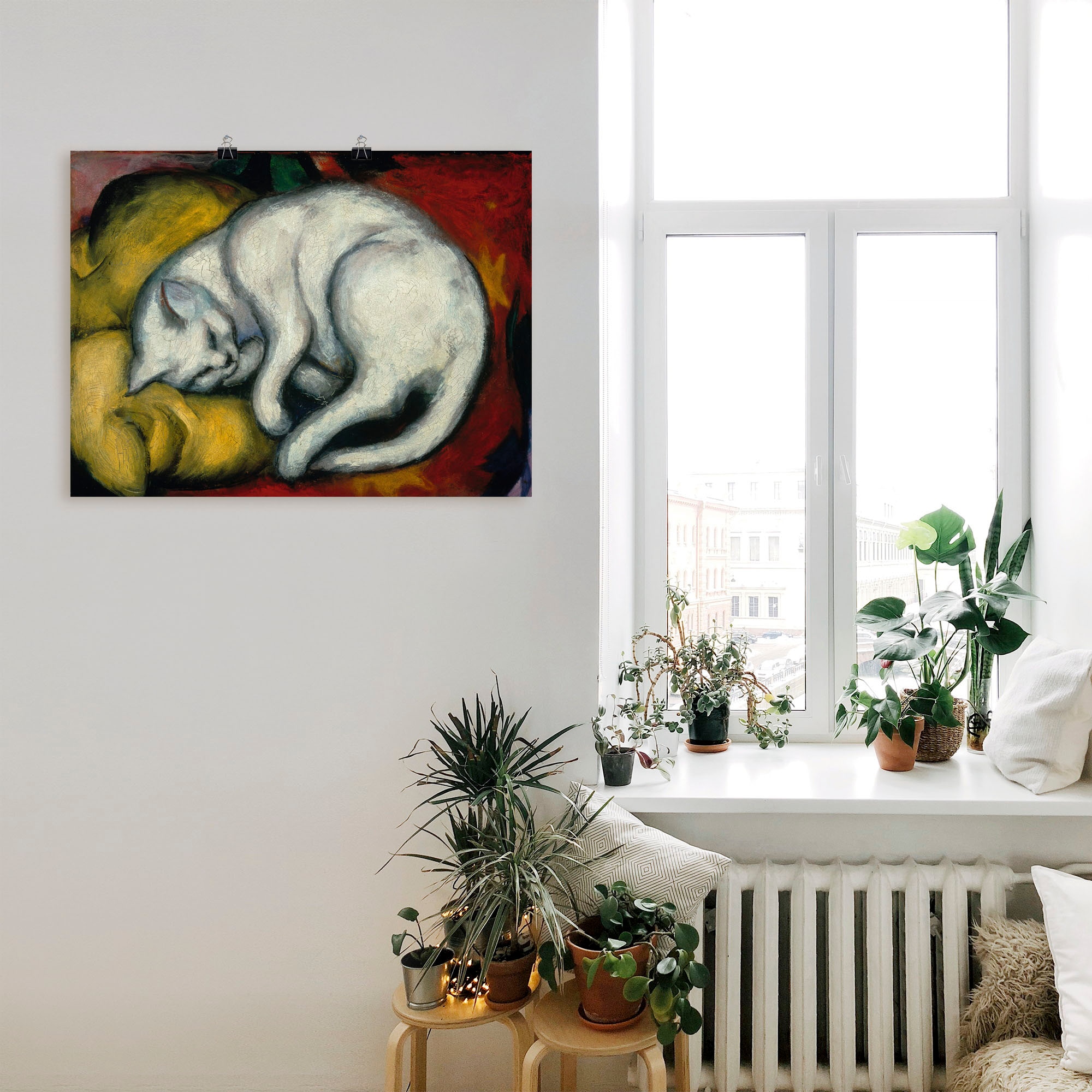 Artland Wandbild »Die weisse Katze. 1912« Haustiere 1 Stk. tlg. als Alubild, Outdoorbild, Leinwandbild, Poster in verschied. Größen