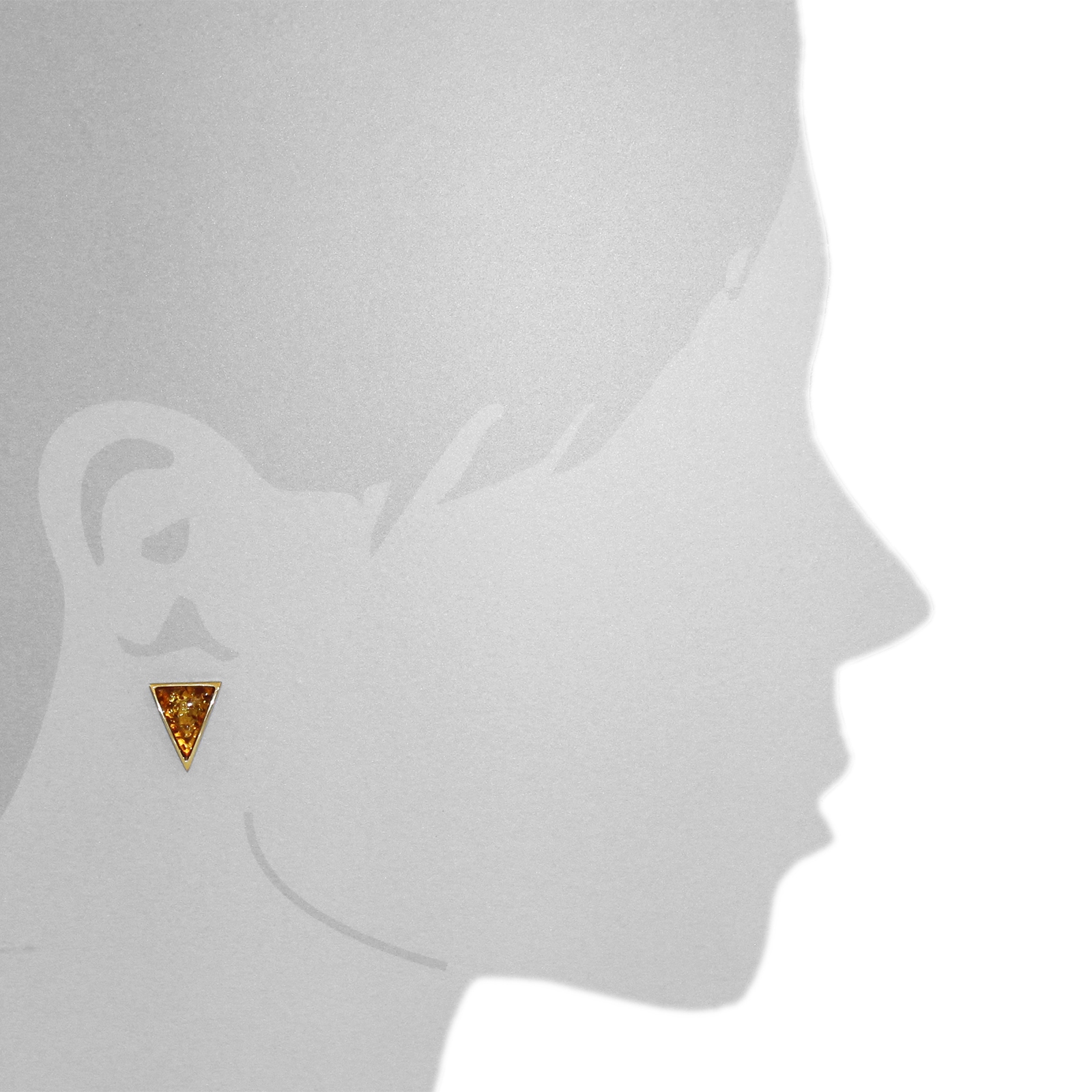 OSTSEE-SCHMUCK Paar Ohrstecker »- Classic 17 x 14 mm - Silber 925/000, vergoldet - Bernstein«