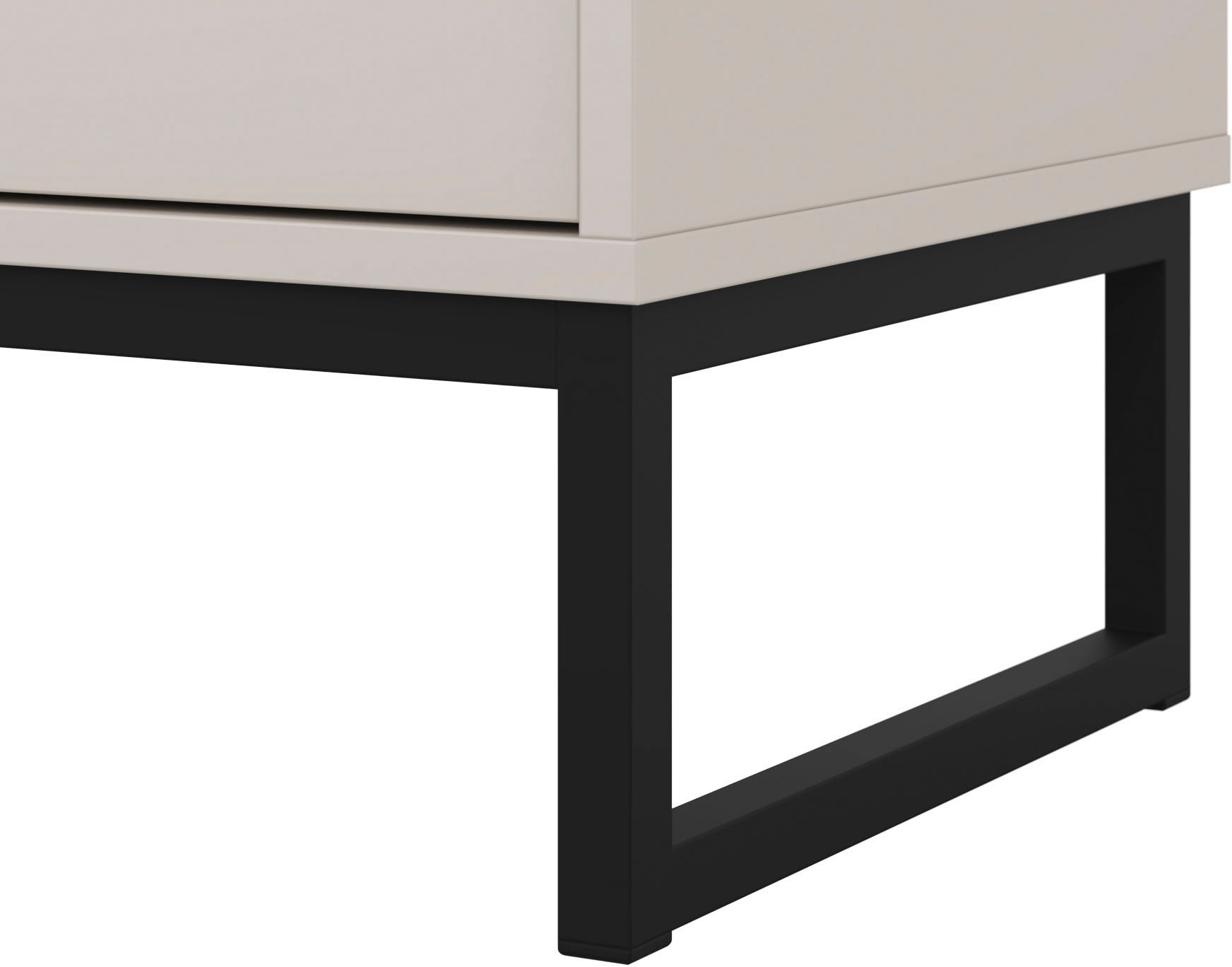 OTTO home Lowboard »Loft, Breite 157 cm, TV-Board 3 Klappen, Metallkufen« TV-Kommode mit viel Stauraum, push-to-open-Funktion