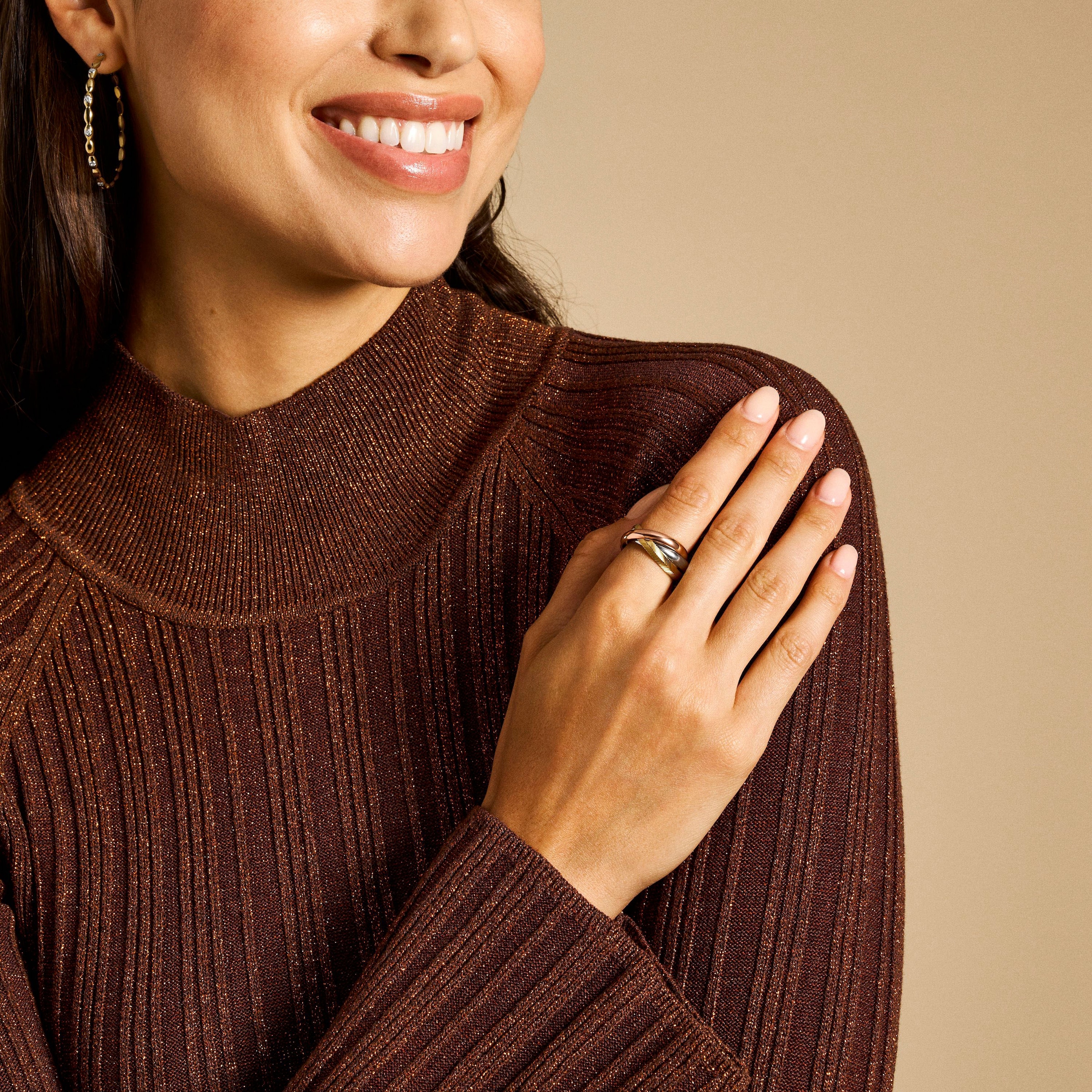 Fossil Fingerring »Schmuck Geschenk Edelstahl Ring Harlow, JF04807998«