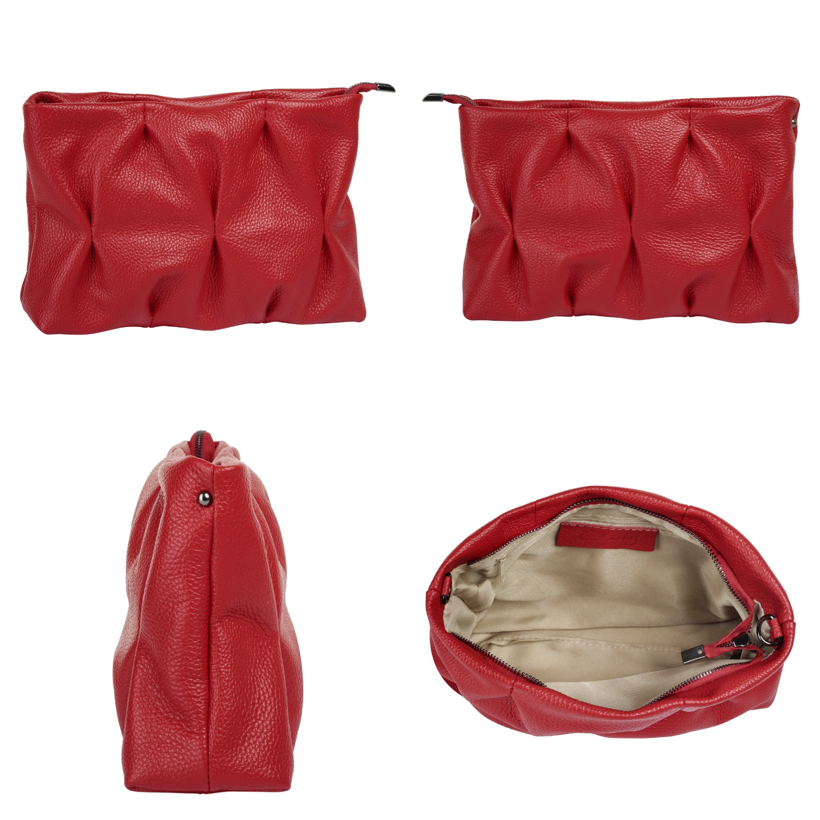 Cluty Umhängetasche, echt Leder, Made in Italy