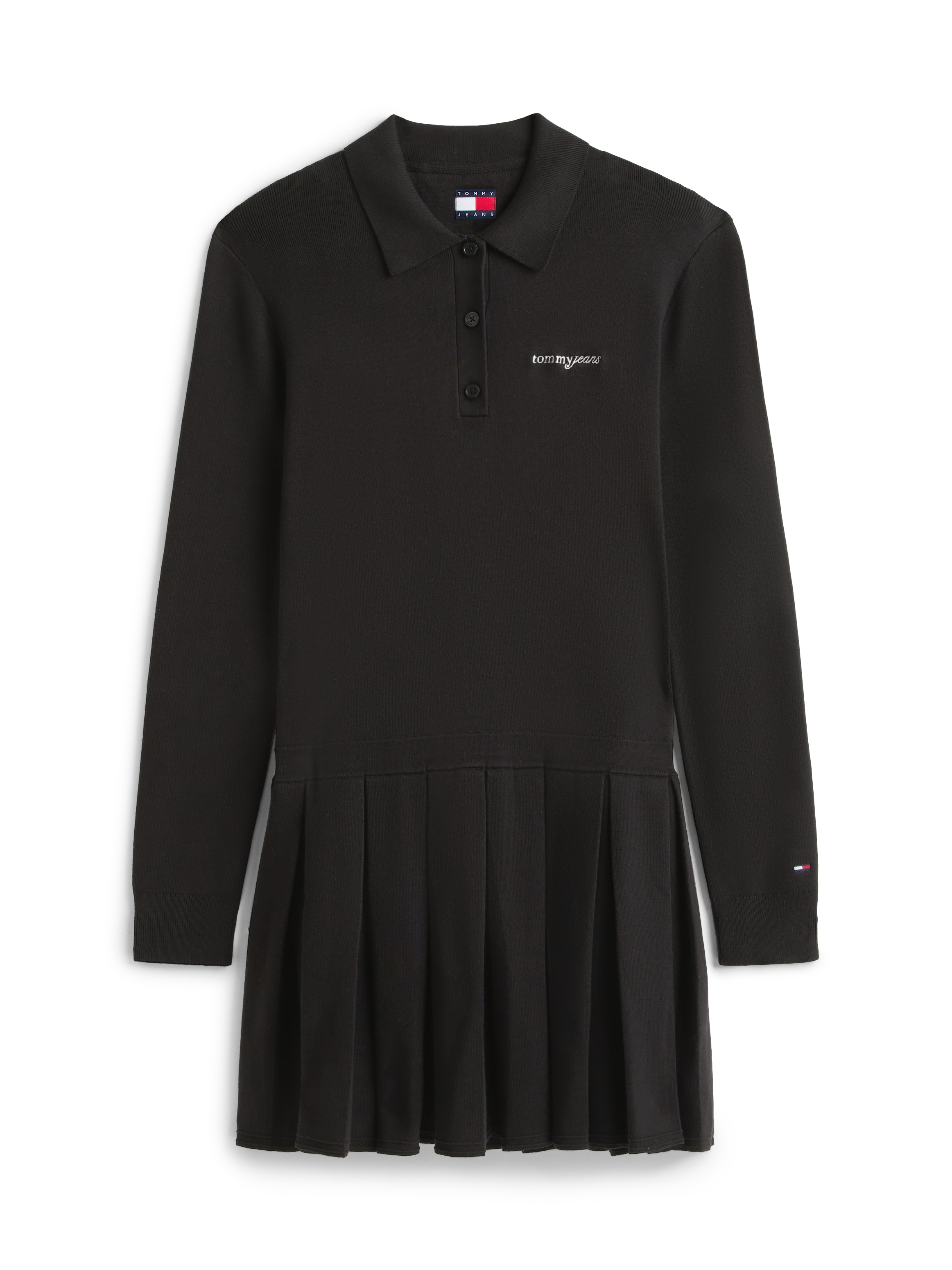 Tommy Jeans Sweatkleid »TJW SCRIPT PLEATED SWEATER DRESS«