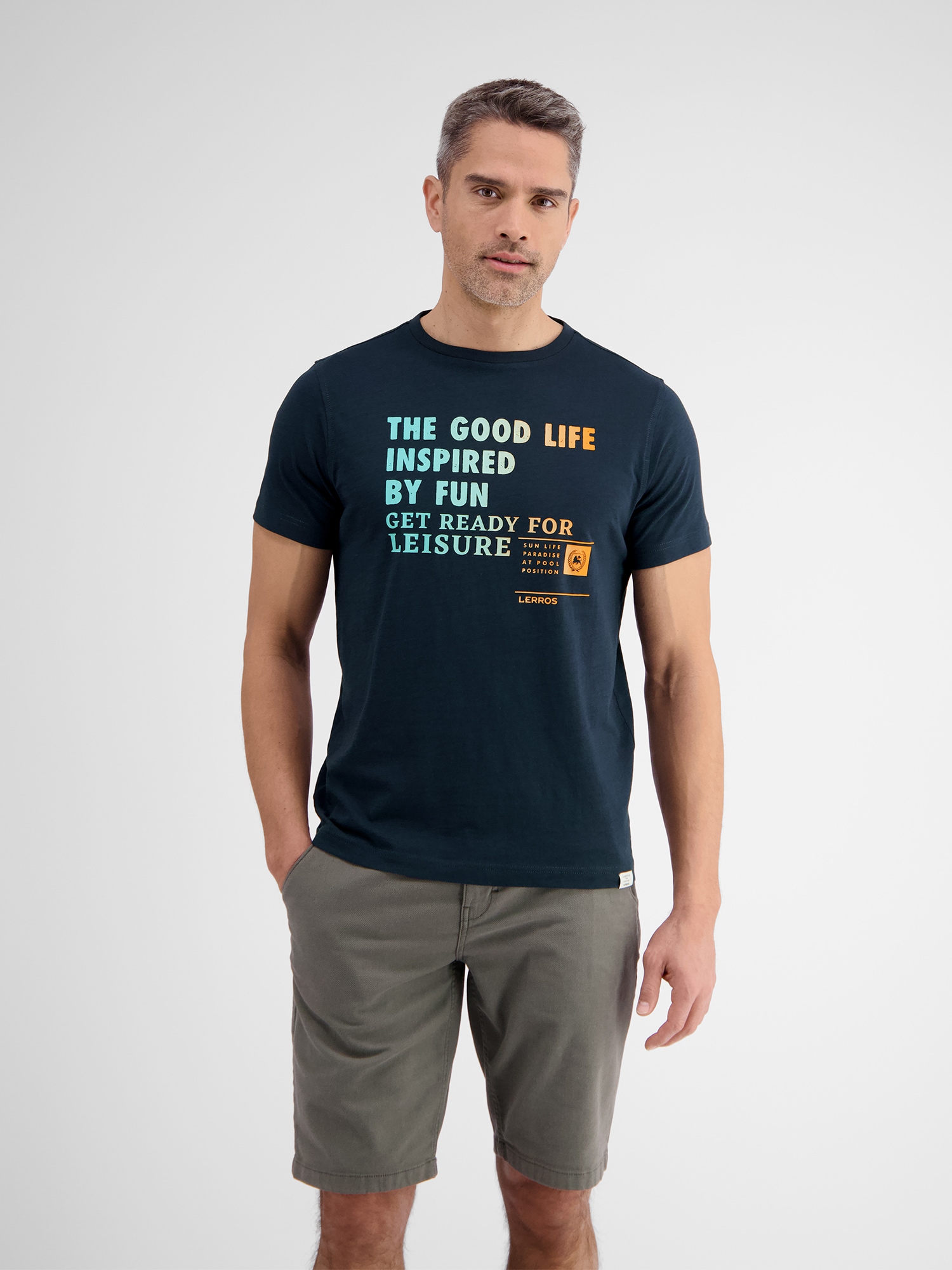 LERROS T-Shirt »LERROS Herren T-Shirt mit Frontprint«