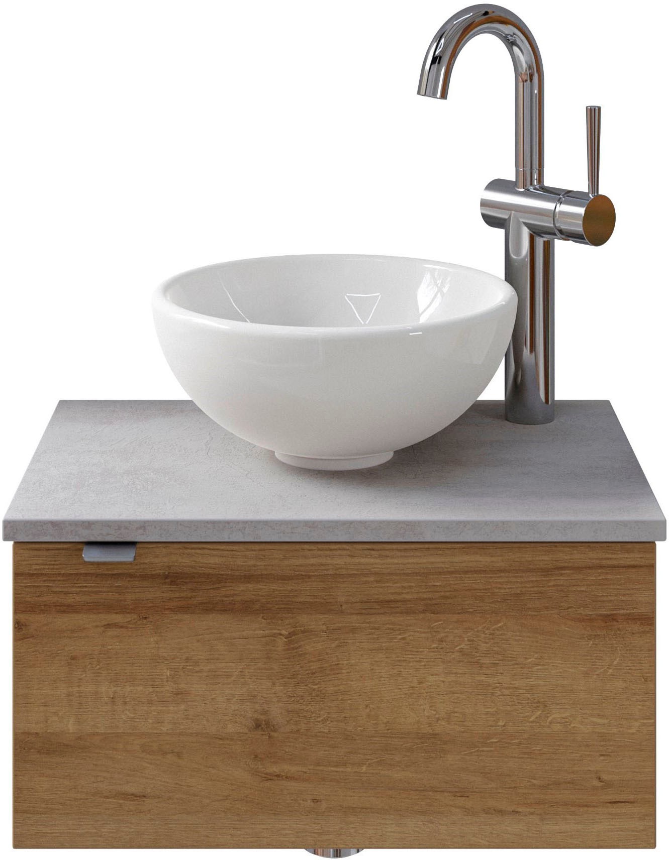 Saphir Badmöbel-Set »Serie 6915«, (4 St.), Gäste-Bad, 51 cm breit, mit LED-Spiegel und 1 Tür