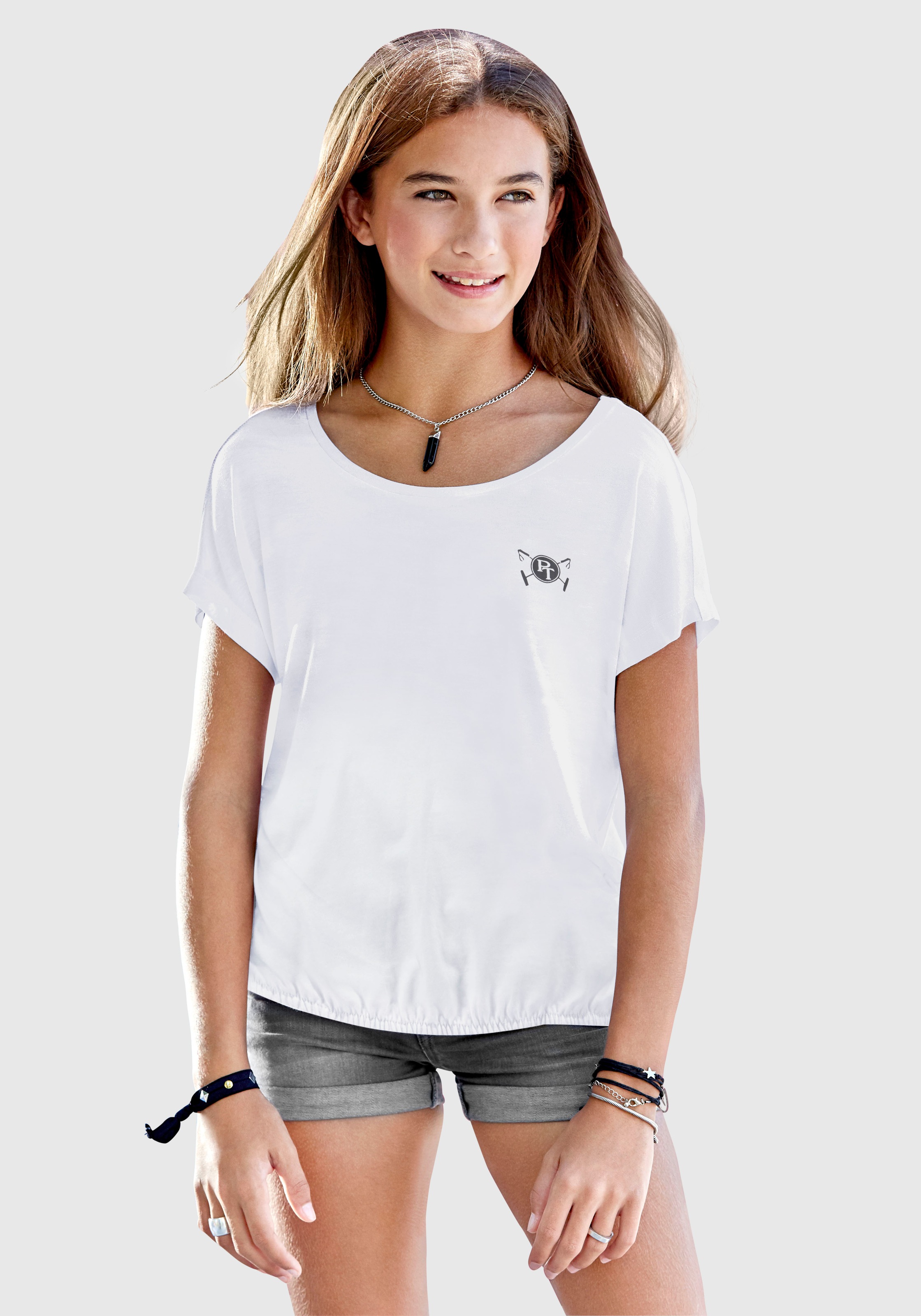 TOM TAILOR Polo Team Fledermausshirt, mit elastischem Saumabschluss