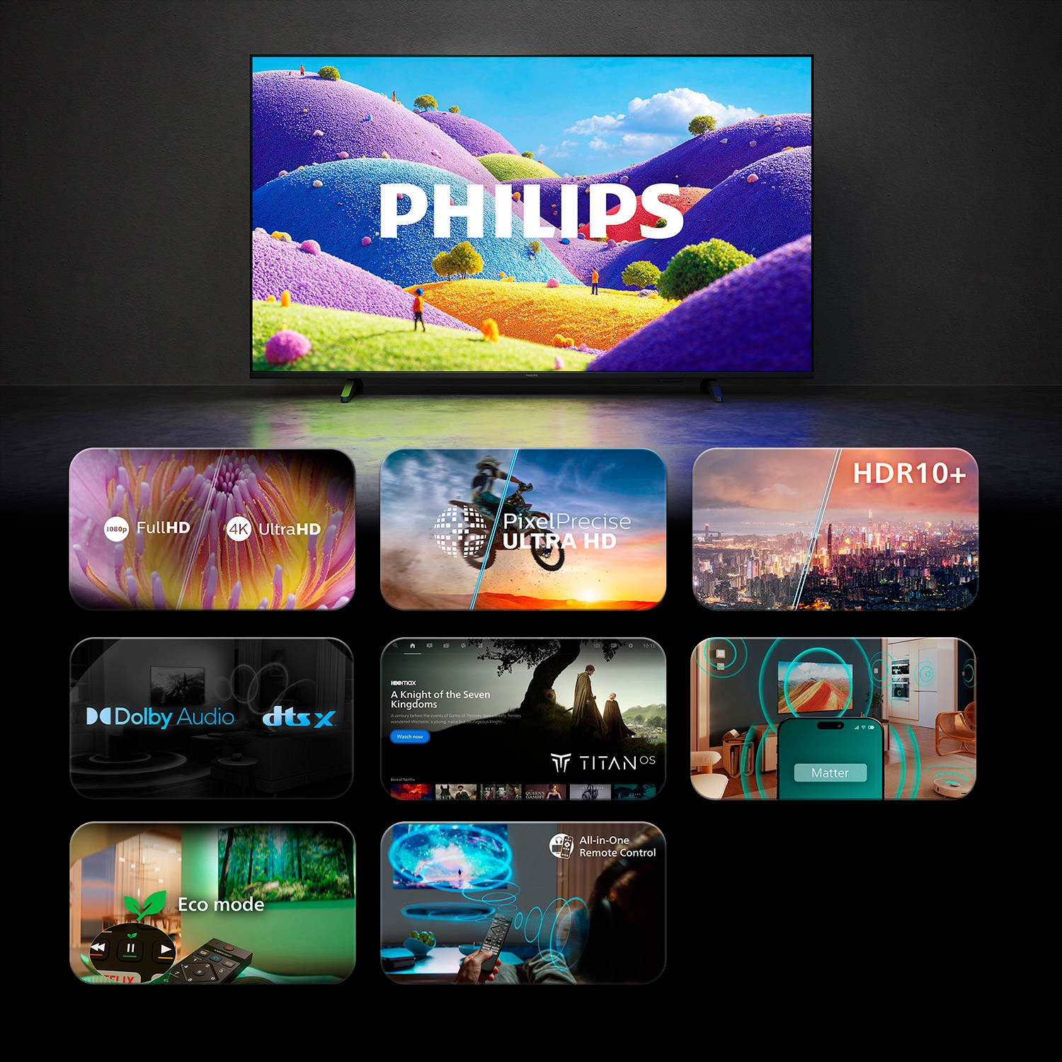 Philips LED-Fernseher »55PUS7061/12« 139 cm/55 ″
