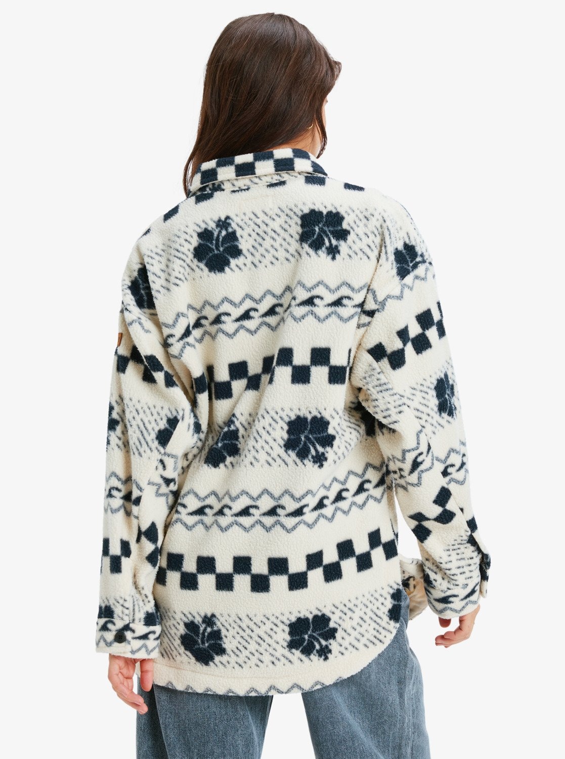 Roxy Fleecejacke »MORNING CRUSH SHACKET« 1 Stk. tlg. mit Kapuze, aus Polyester, sportlicher Stil