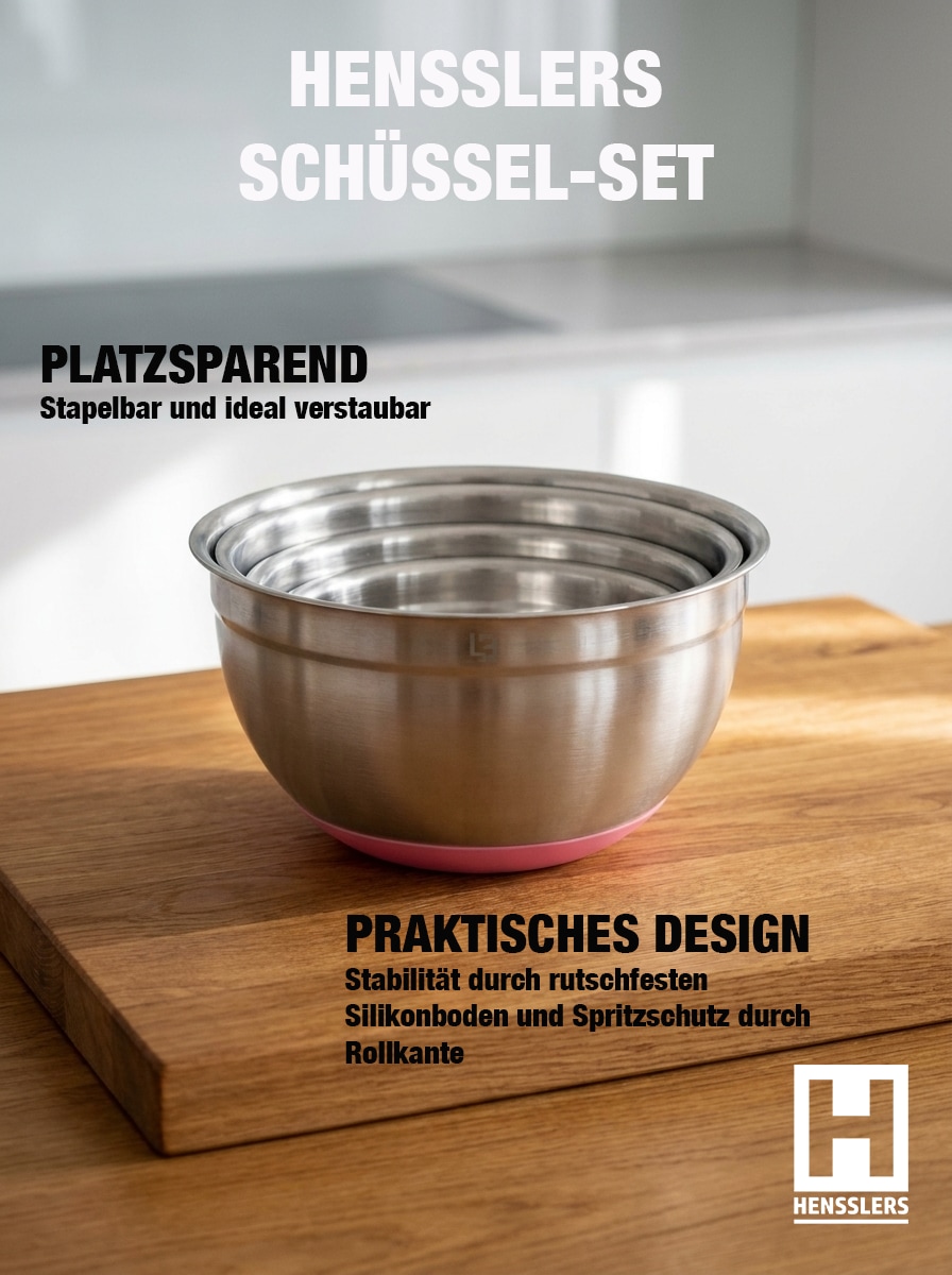 HENSSLERS Schüssel aus Edelstahl 5-teilig