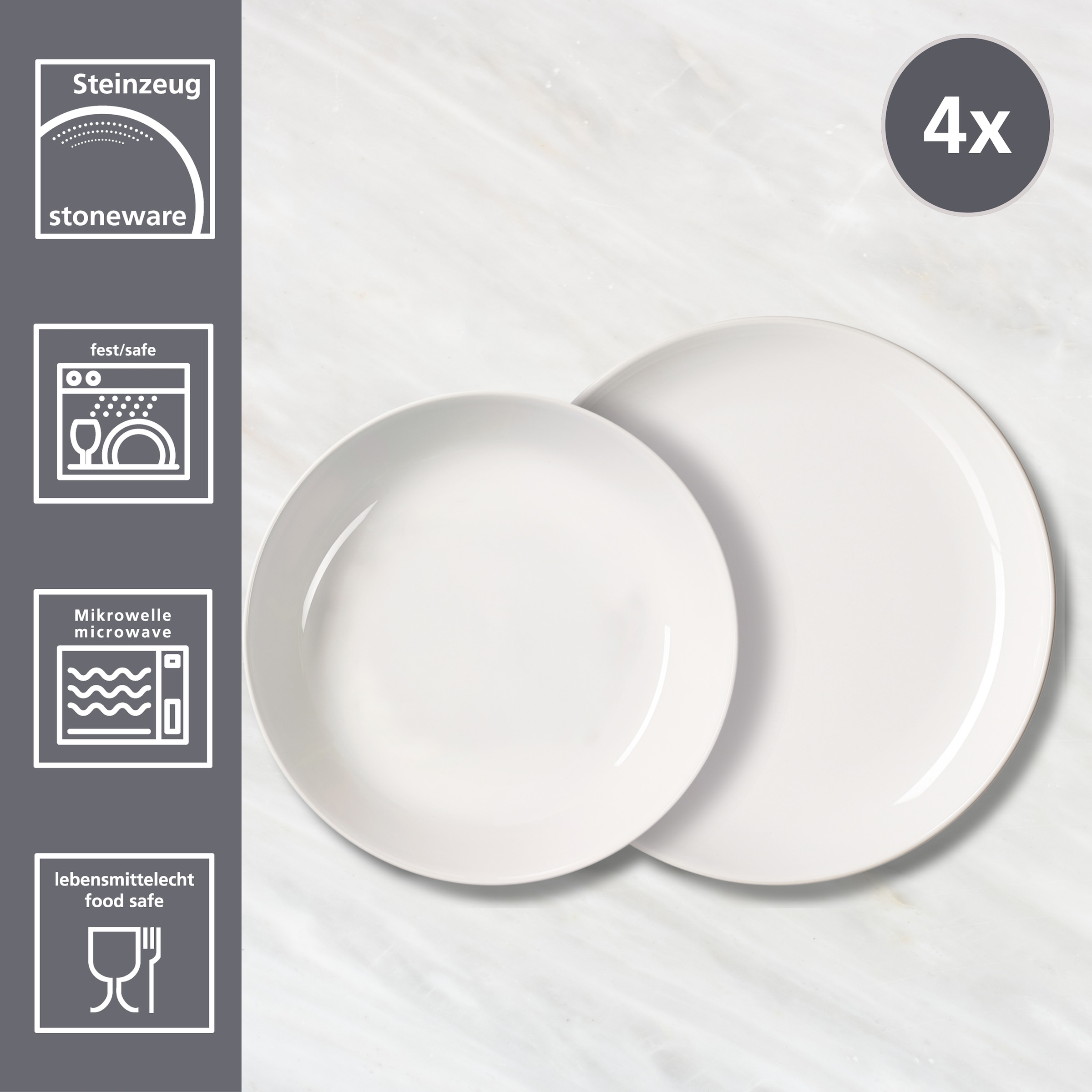 Ritzenhoff & Breker Tafelservice »Volos« aus Steinzeug für 4 Personen