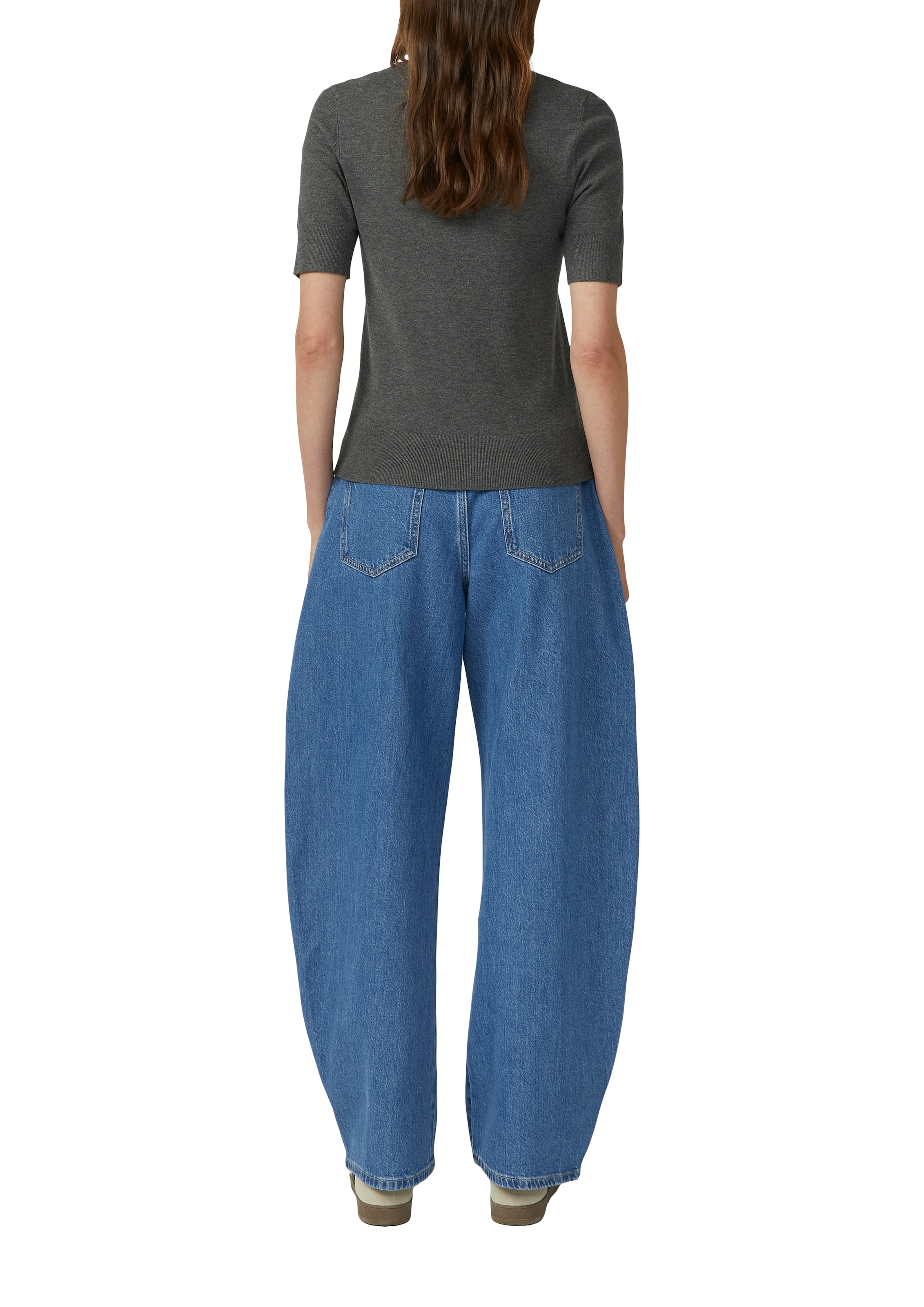 s.Oliver Kurzarmpullover mit Logo Stickerei