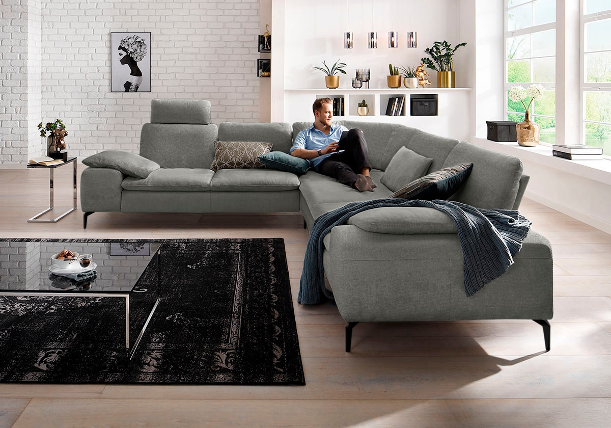 W.SCHILLIG Ecksofa »valentinoo, Designsofa, elegant und bequem, L-Form«, (Set), mit Sitztiefenverstellung, Breite 318 cm