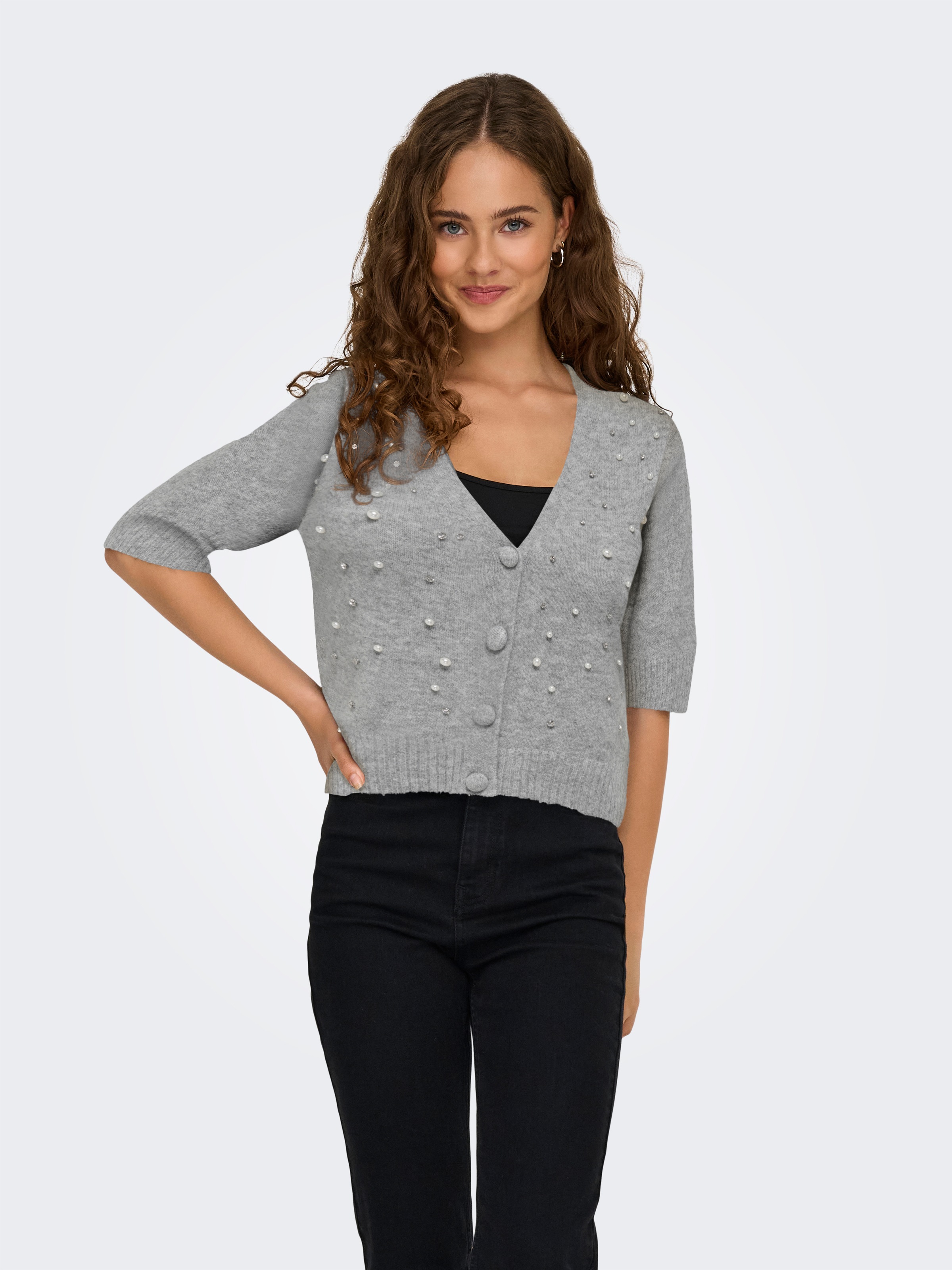 ONLY Strickjacke »ONLRENE LIFE SS BLING CARDIGAN CC KNT«