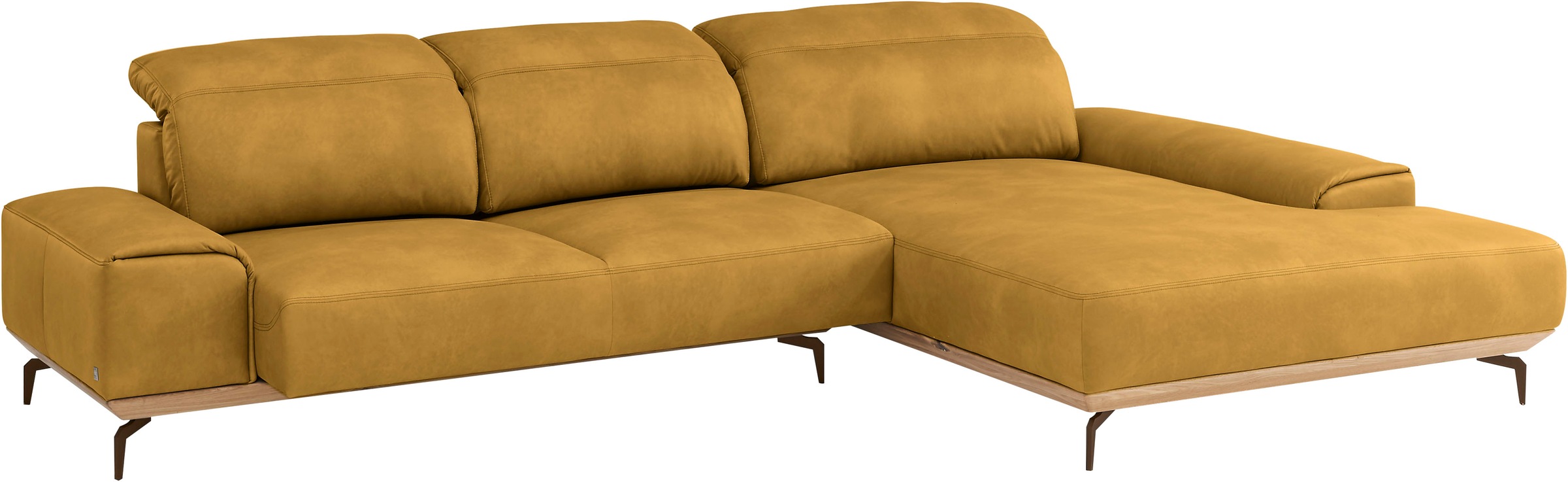 Musterring Wohnlandschaft »MR 2490«, Bronze-Fuß Sitzhöhe 46cm, wahlweise mit Funktionen, Maße 342 x 207 cm