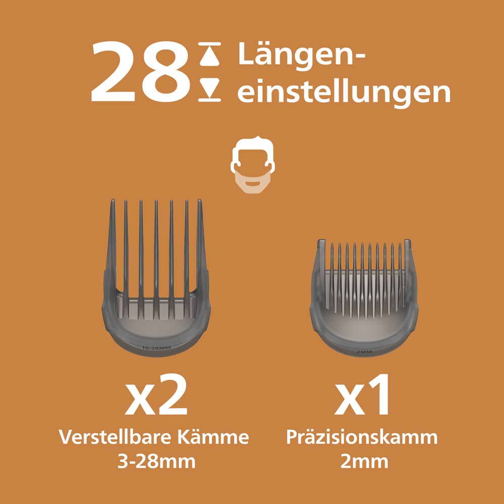 Philips Haarschneider »Serie 9000 HC9722/15« 3 Aufsätze 28 Längeneinstellungen, Precision Fade Tools und Turbo Modus