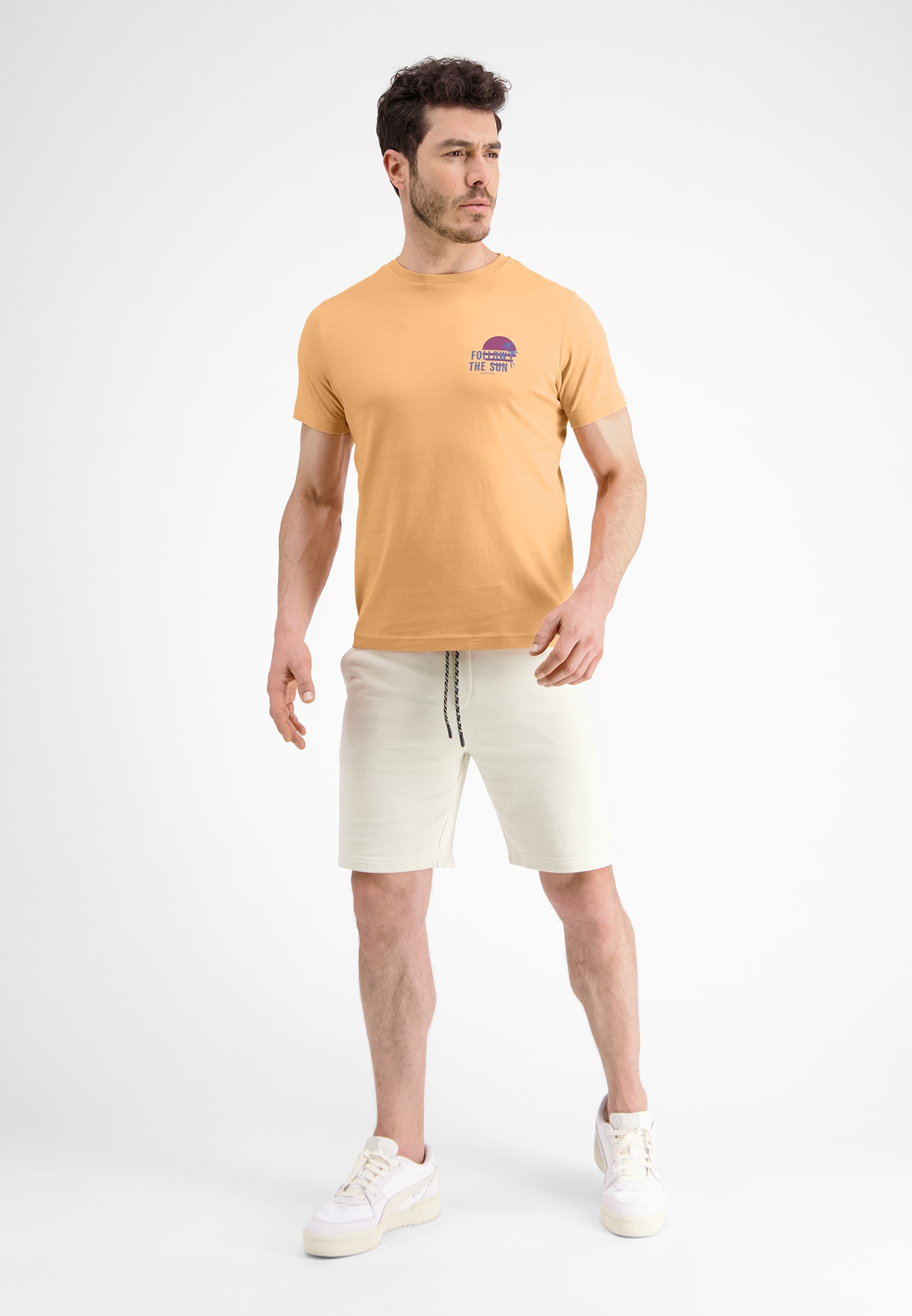 LERROS T-Shirt »LERROS T-Shirt mit Brustprint *Follow the sun*«