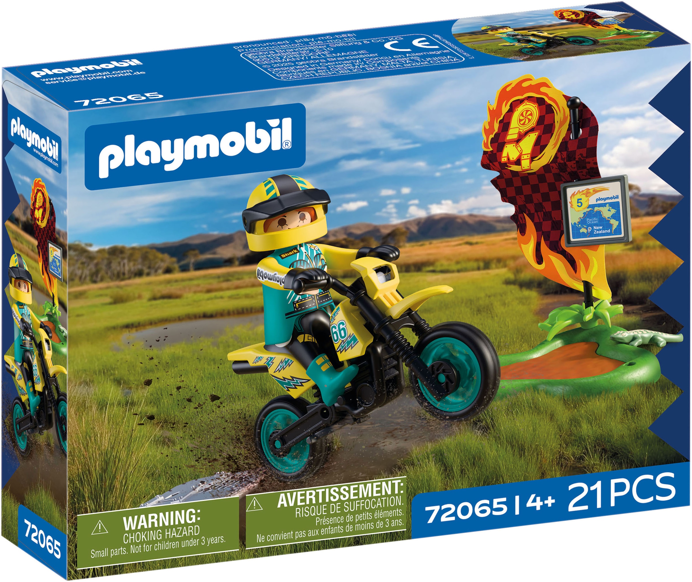 Playmobil® Konstruktions-Spielset »Offroad Motorrad (72065), City Action« Made in Europe