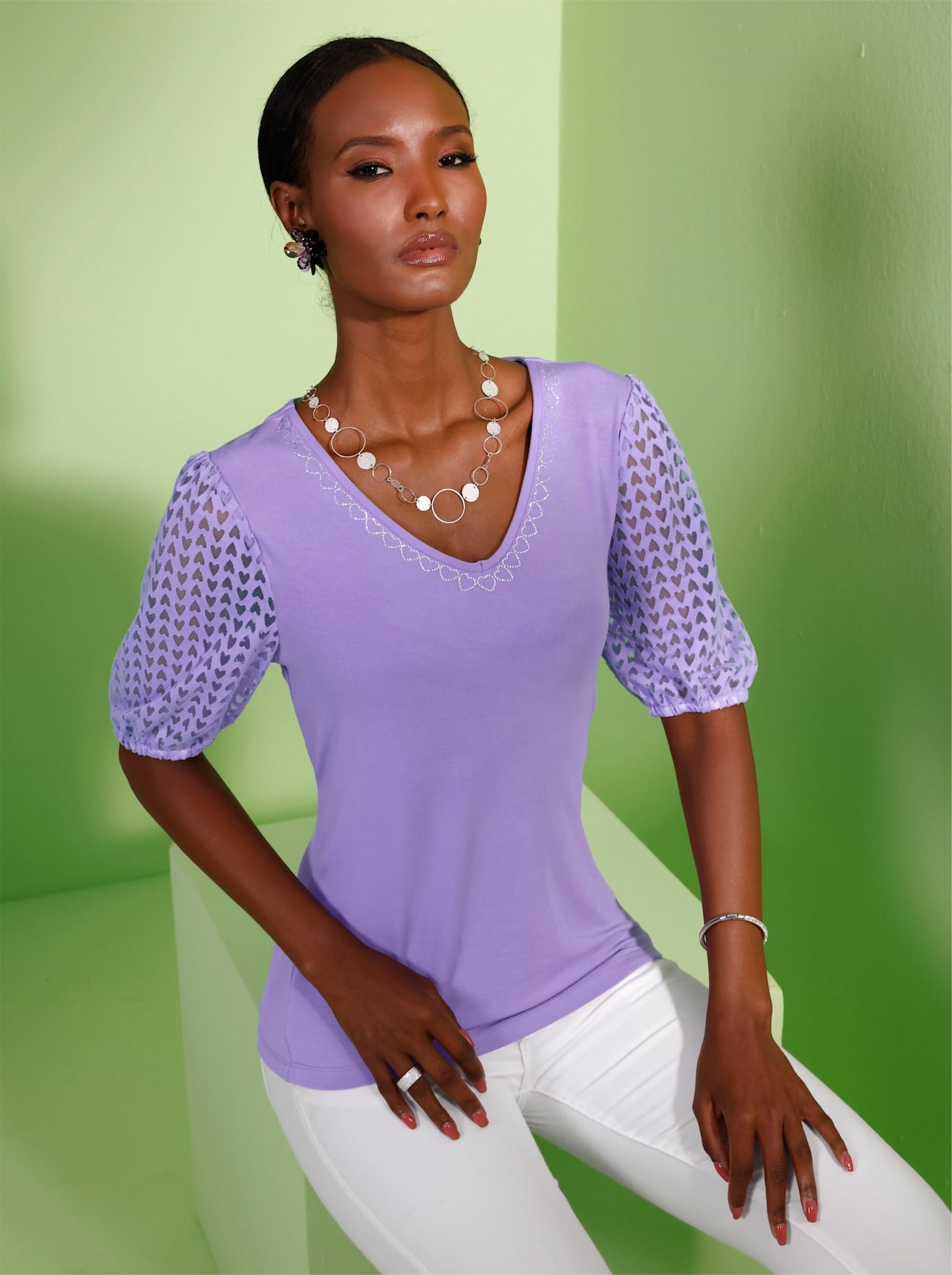 creation L Kurzarmshirt »Shirt«, (1 tlg.)
