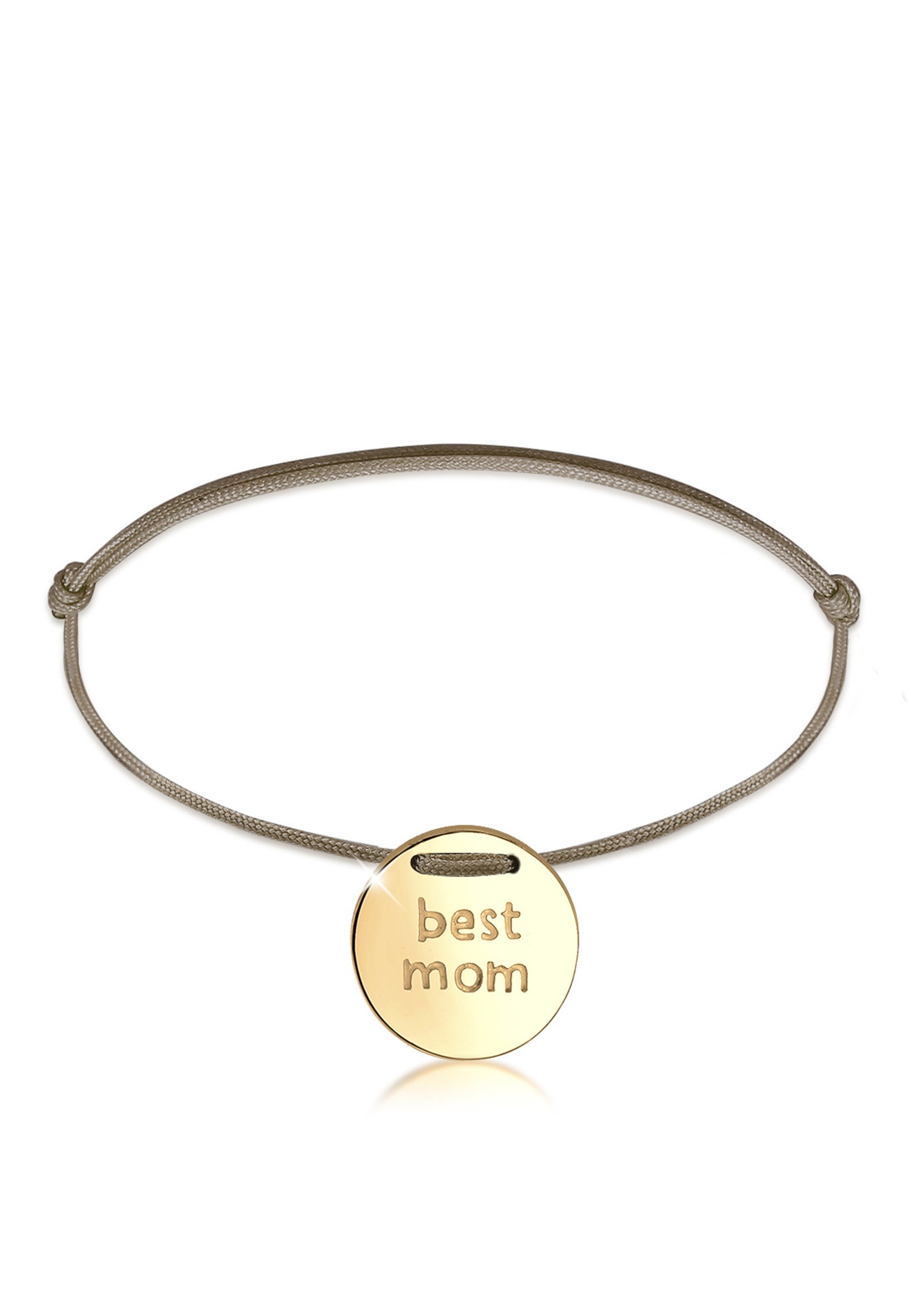 Elli Armband »Wording Muttertag Best Mom Nylon Trend 925 Silber«