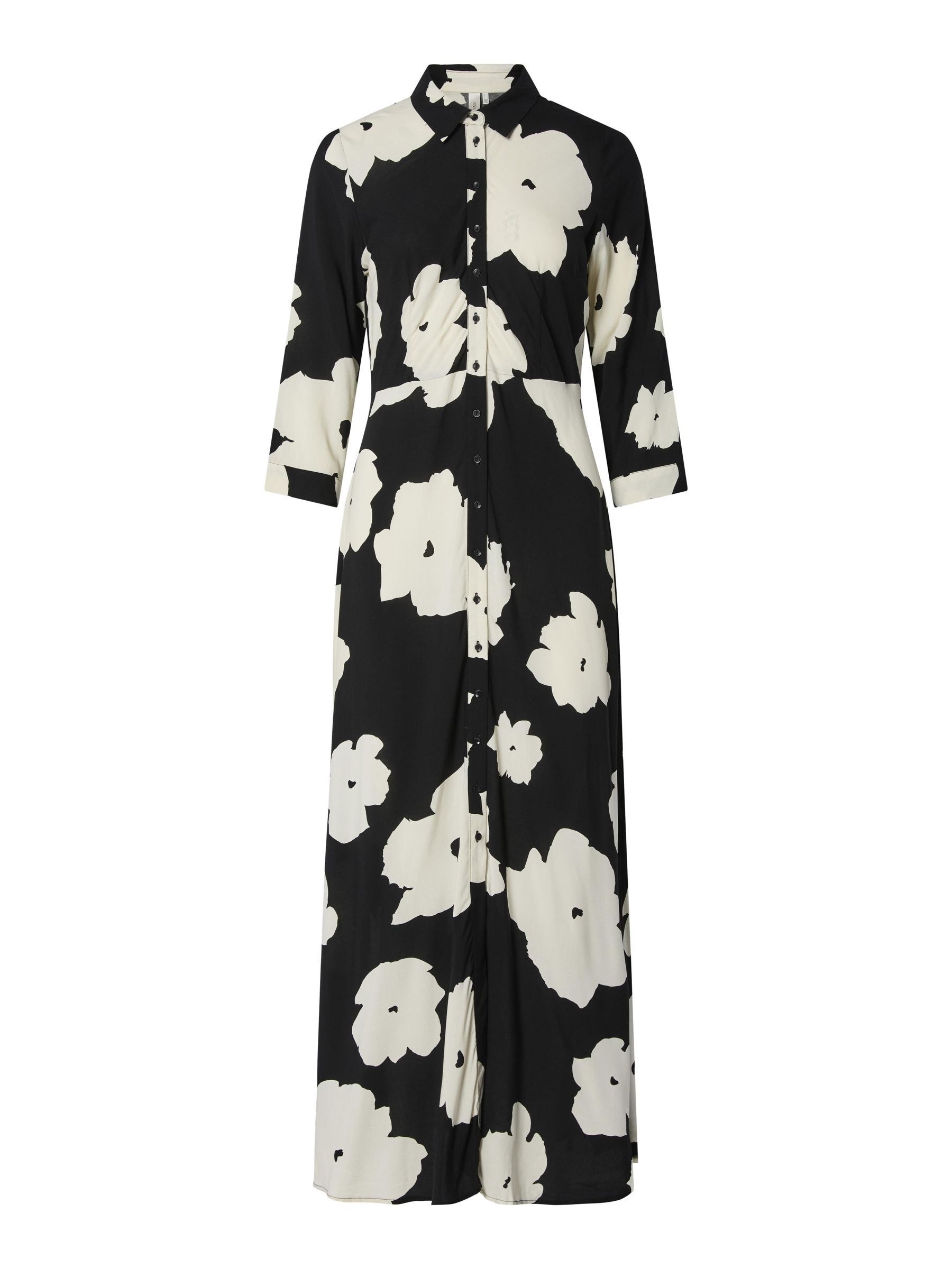 Y.A.S Hemdblusenkleid »YASSAVANNA LONG SHIRT DRESS«, mit 3/4 Ärmel