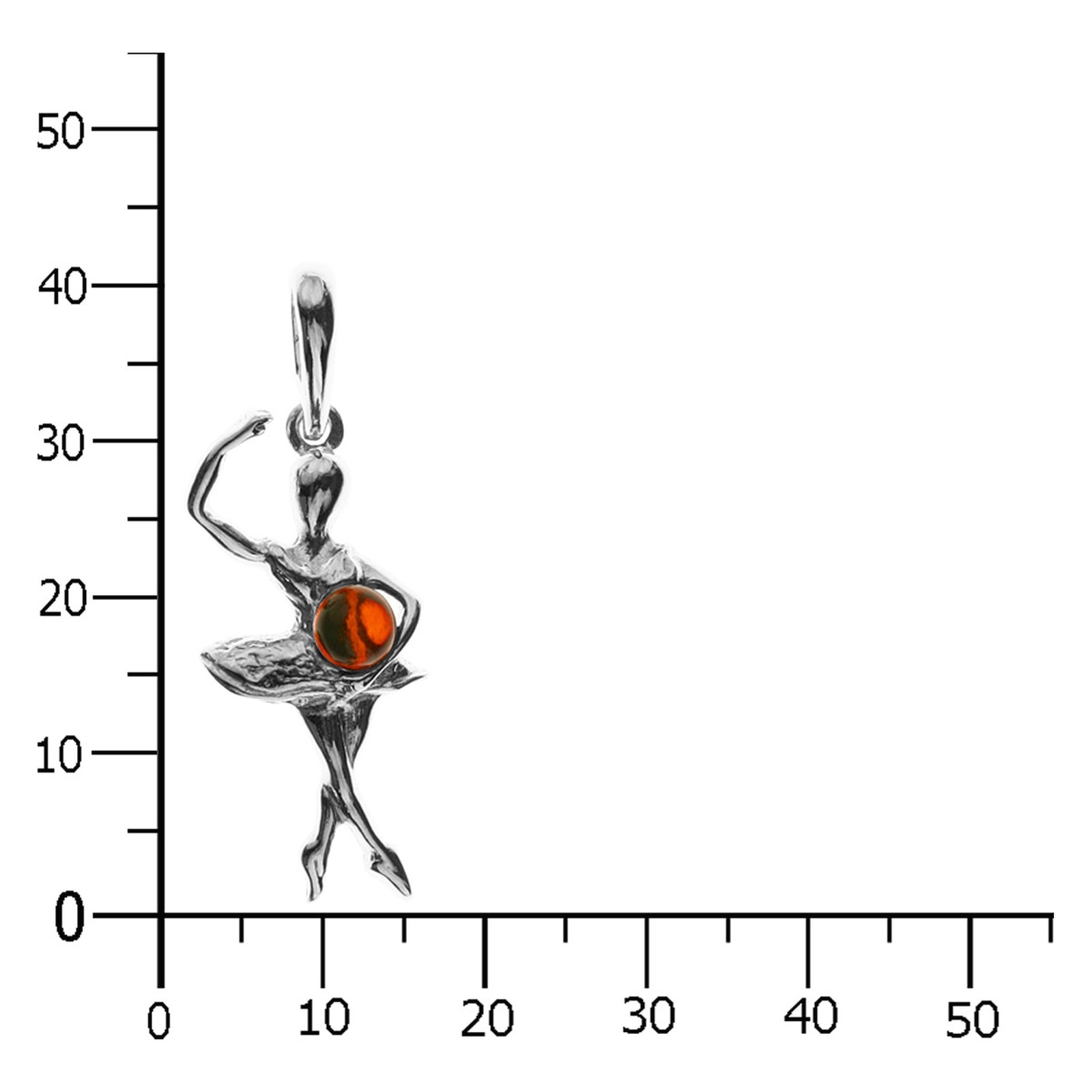 OSTSEE-SCHMUCK Kettenanhänger »- Ballerina - Silber 925/000 - Bernstein«