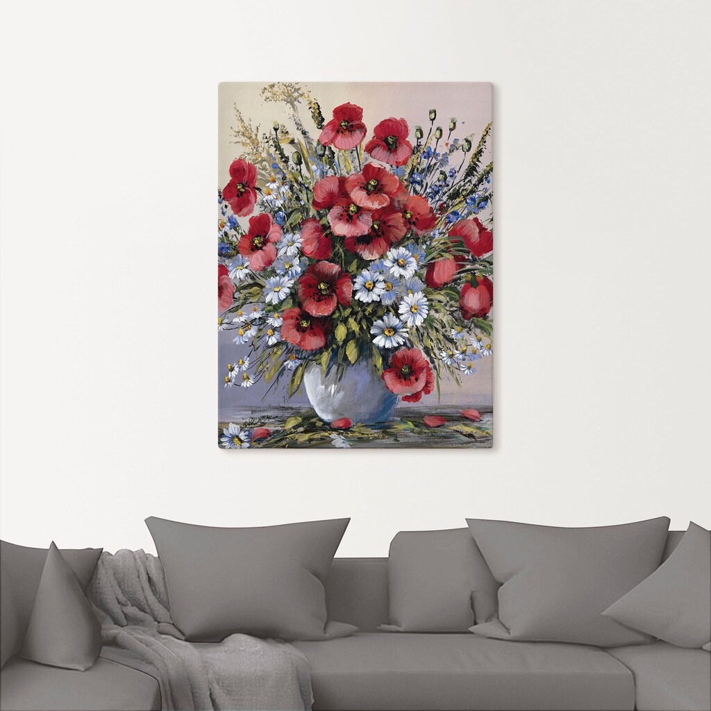 Artland Wandbild »Rote Mohnblumen«, Blumen, (1 St.)