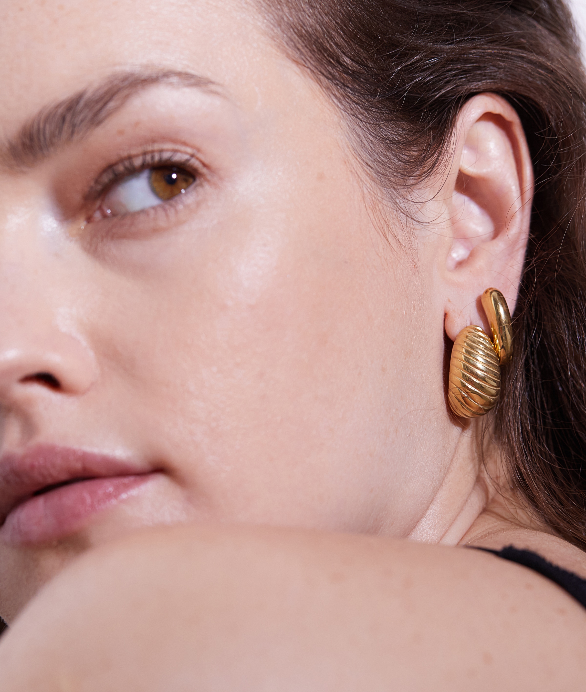 Echtzeit Paar Creolen »Schmuck Geschenk Edelstahl Ohrringe The Modern Basic«